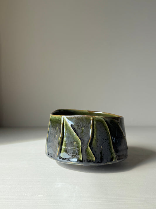 Textured Matcha Bowl - Hinoki Series #10