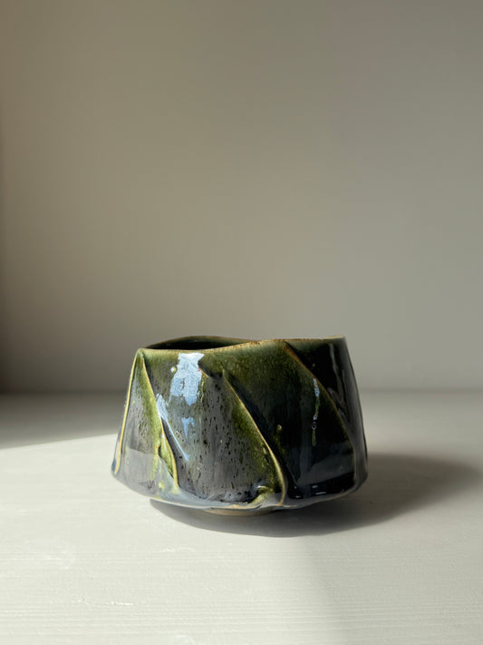 Textured Matcha Bowl - Hinoki Series #11