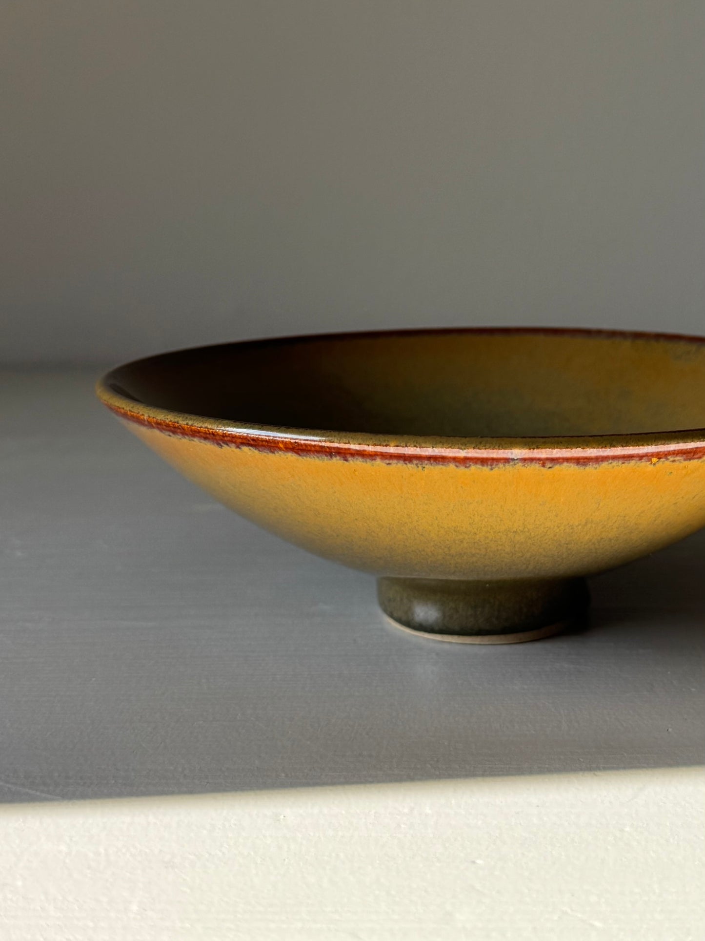 Shallow Dish - Tenmoku Glaze