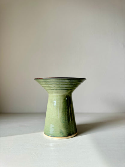 Candlestick Holder - Large - Glossy Green