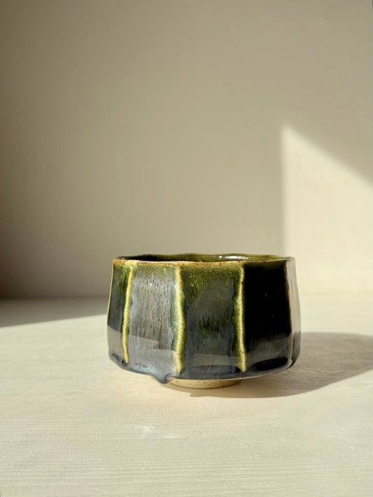 Faceted Matcha Bowl - Hinoki Series #01