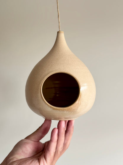 Ceramic Bird Feeder - Peach