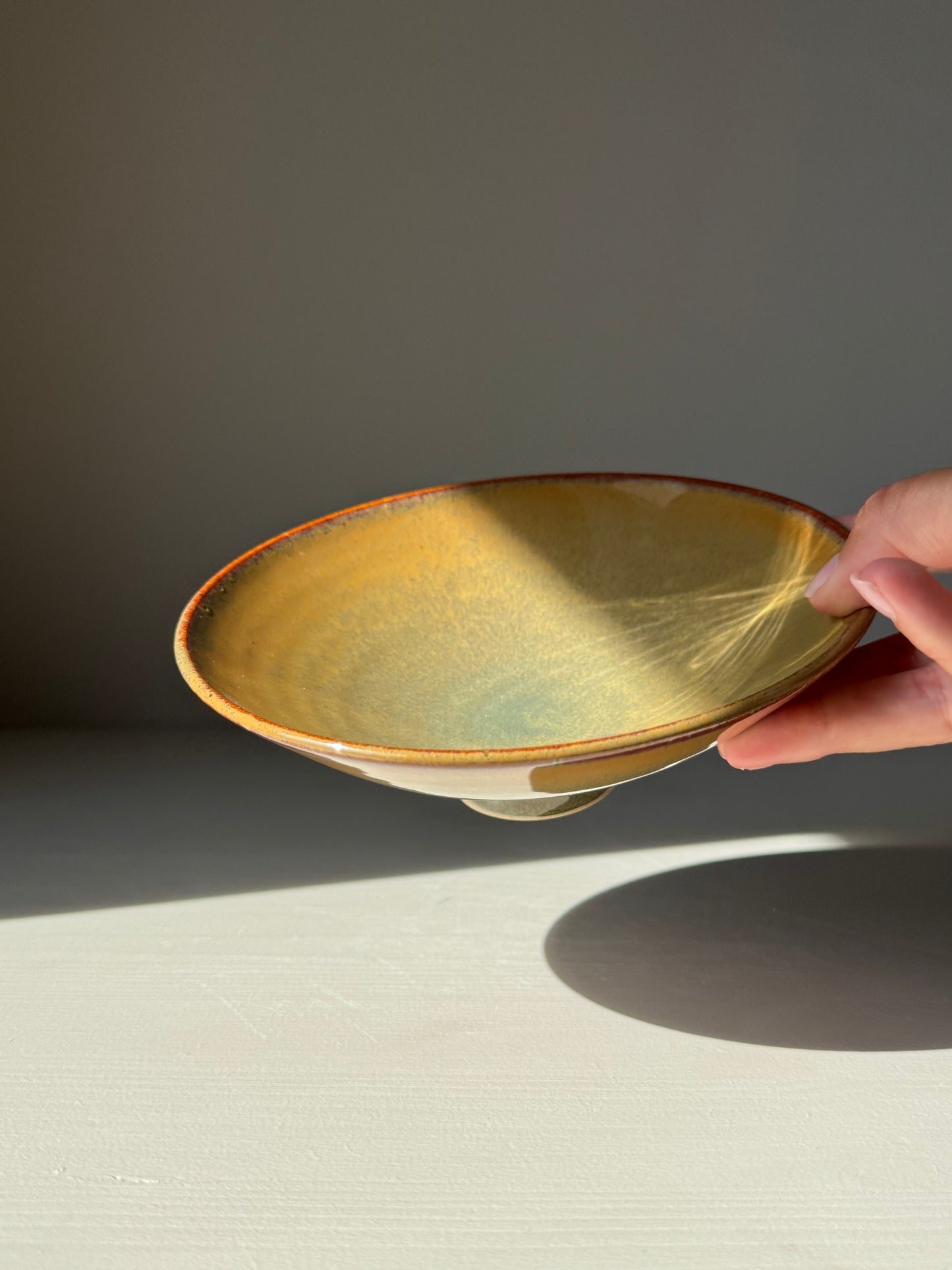 Shallow Dish - Tenmoku Glaze