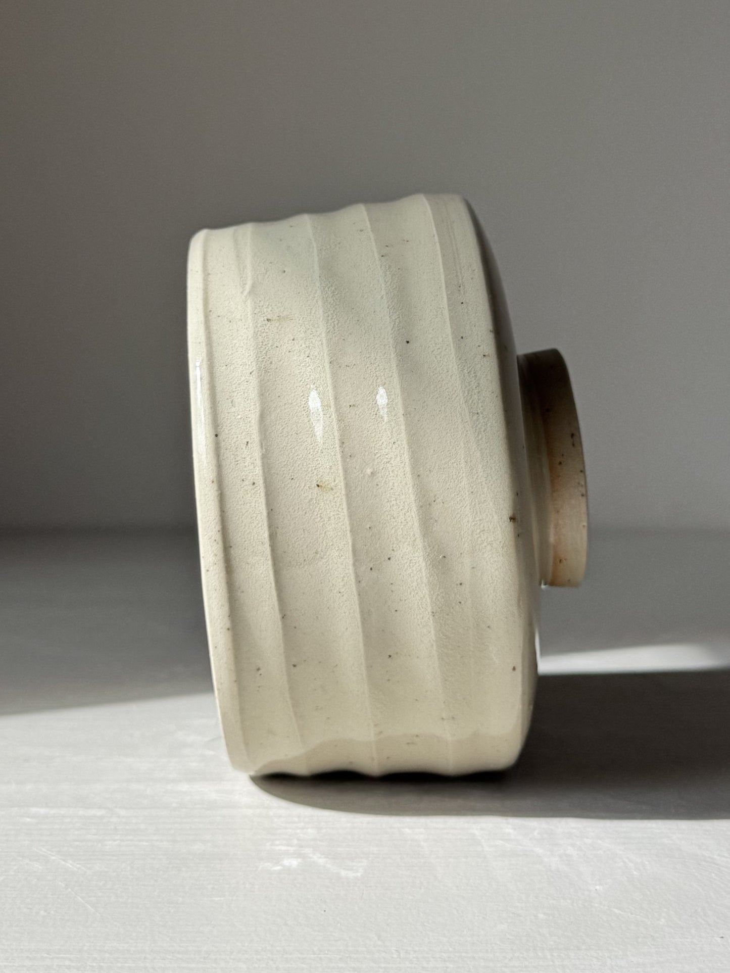 Textured Matcha Bowl - Clear Glaze #01