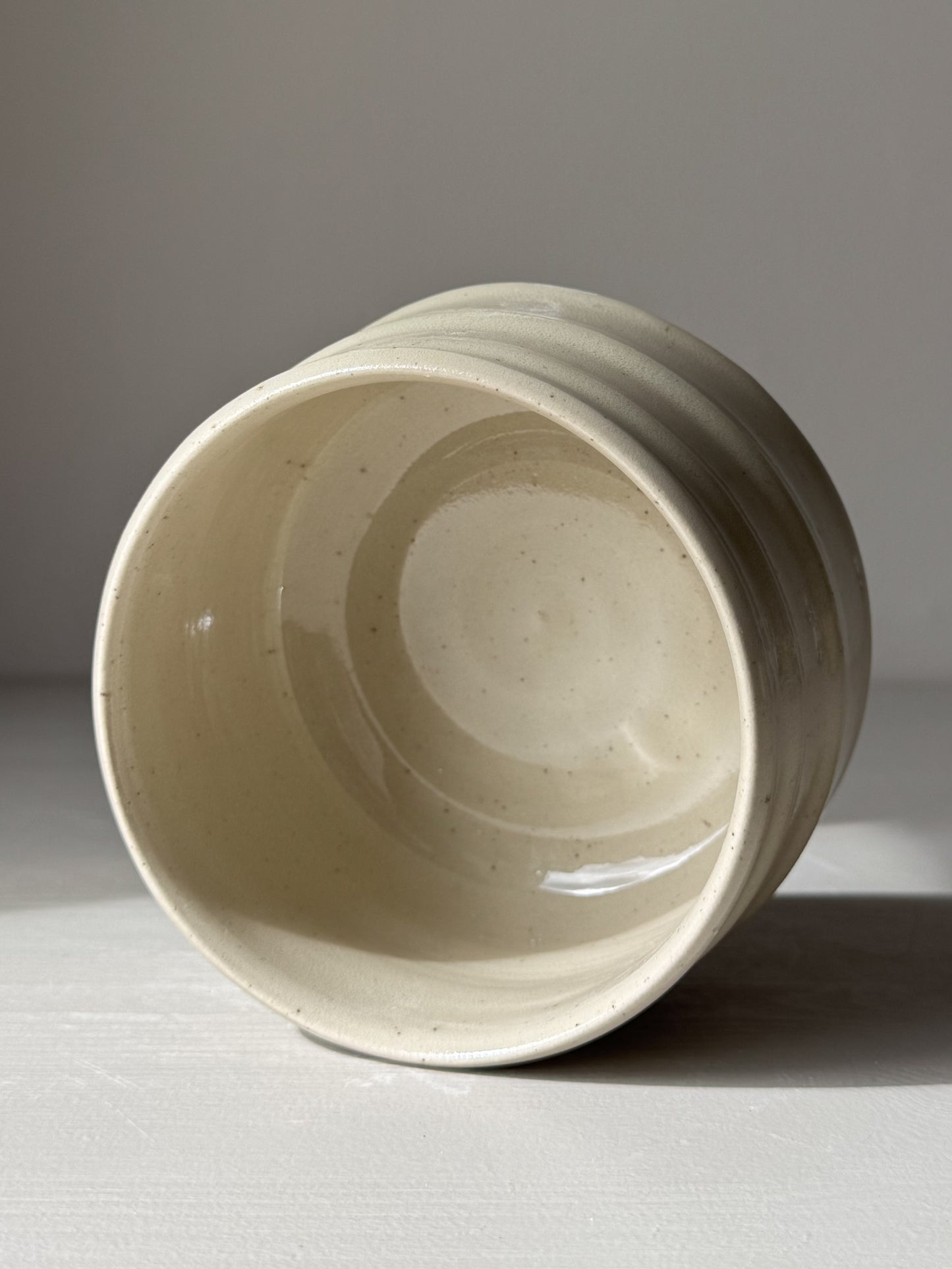 Textured Matcha Bowl - Clear Glaze #02