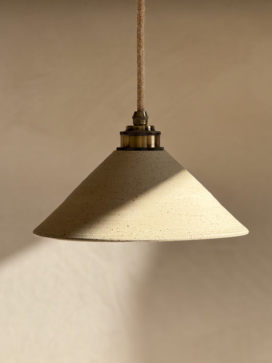 Ceramic Lamp Shade – Half Clear Glaze #01