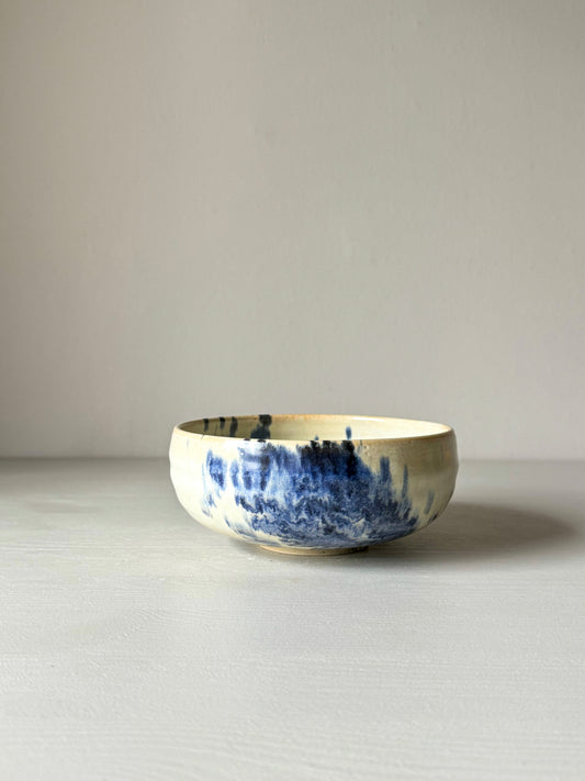 Matcha bowl - Moonstone & Cobalt Blue