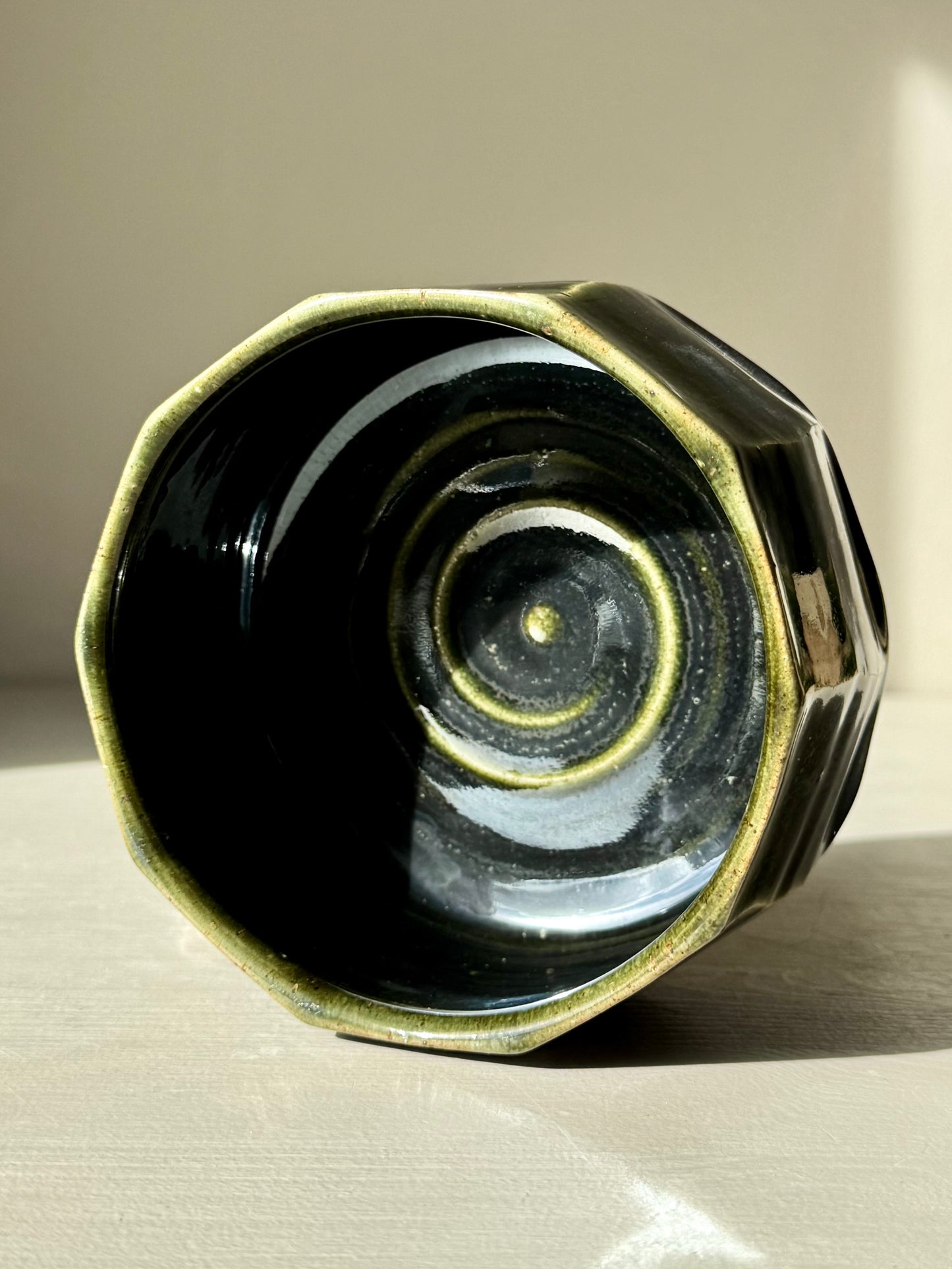 Faceted Matcha Bowl - Hinoki Series #03