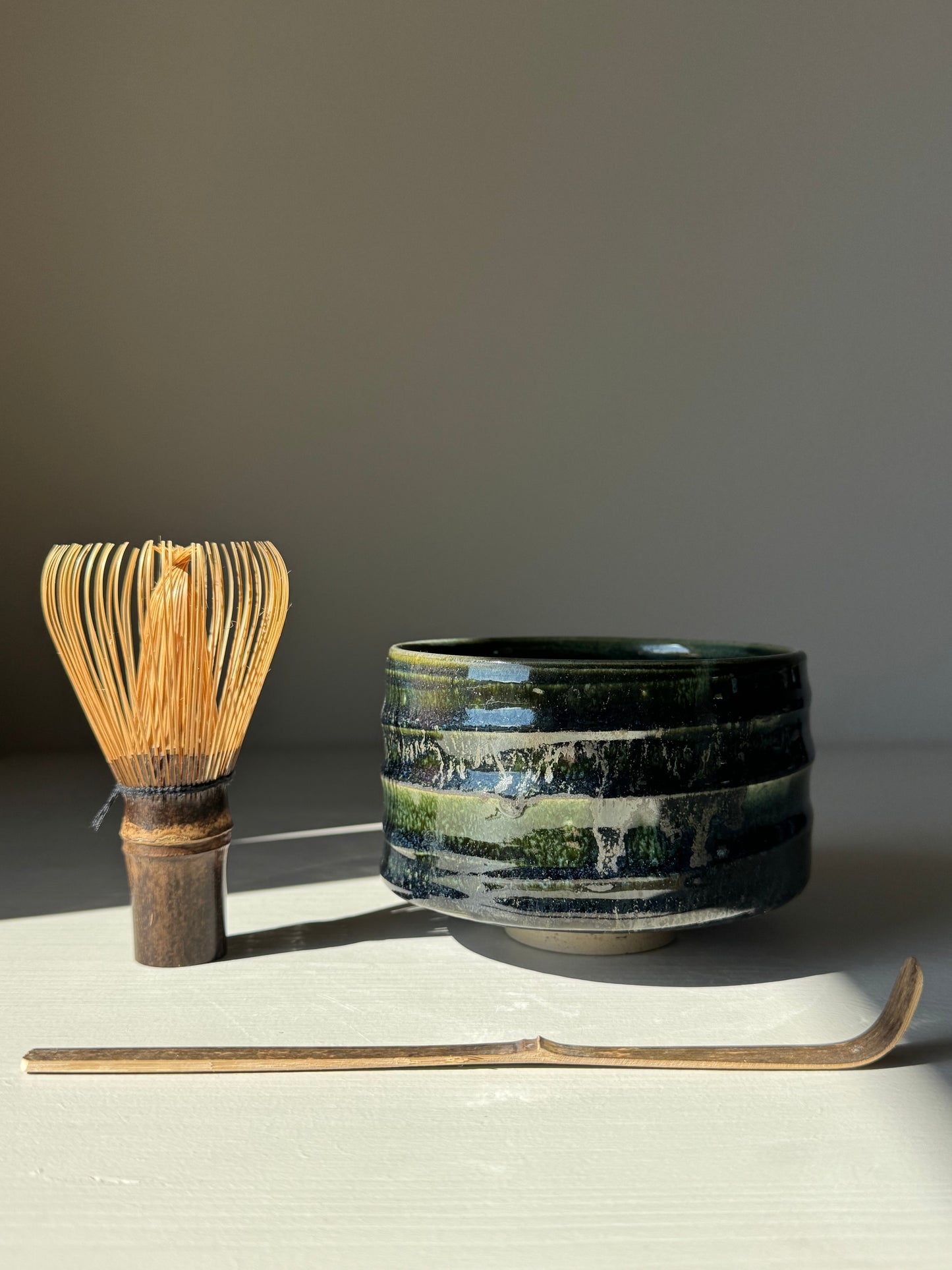 Textured Matcha Bowl - Hinoki Series #04