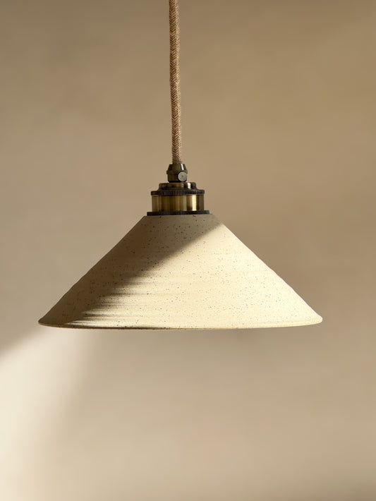 Ceramic Lamp Shade – Half Glossy White Glaze