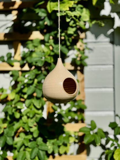 Handmade ceramic Bird Feeder - Peach