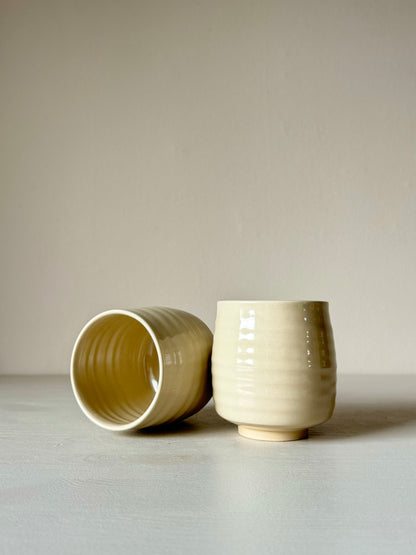 Handmade Set of 2 Unomi cups - Clear glaze