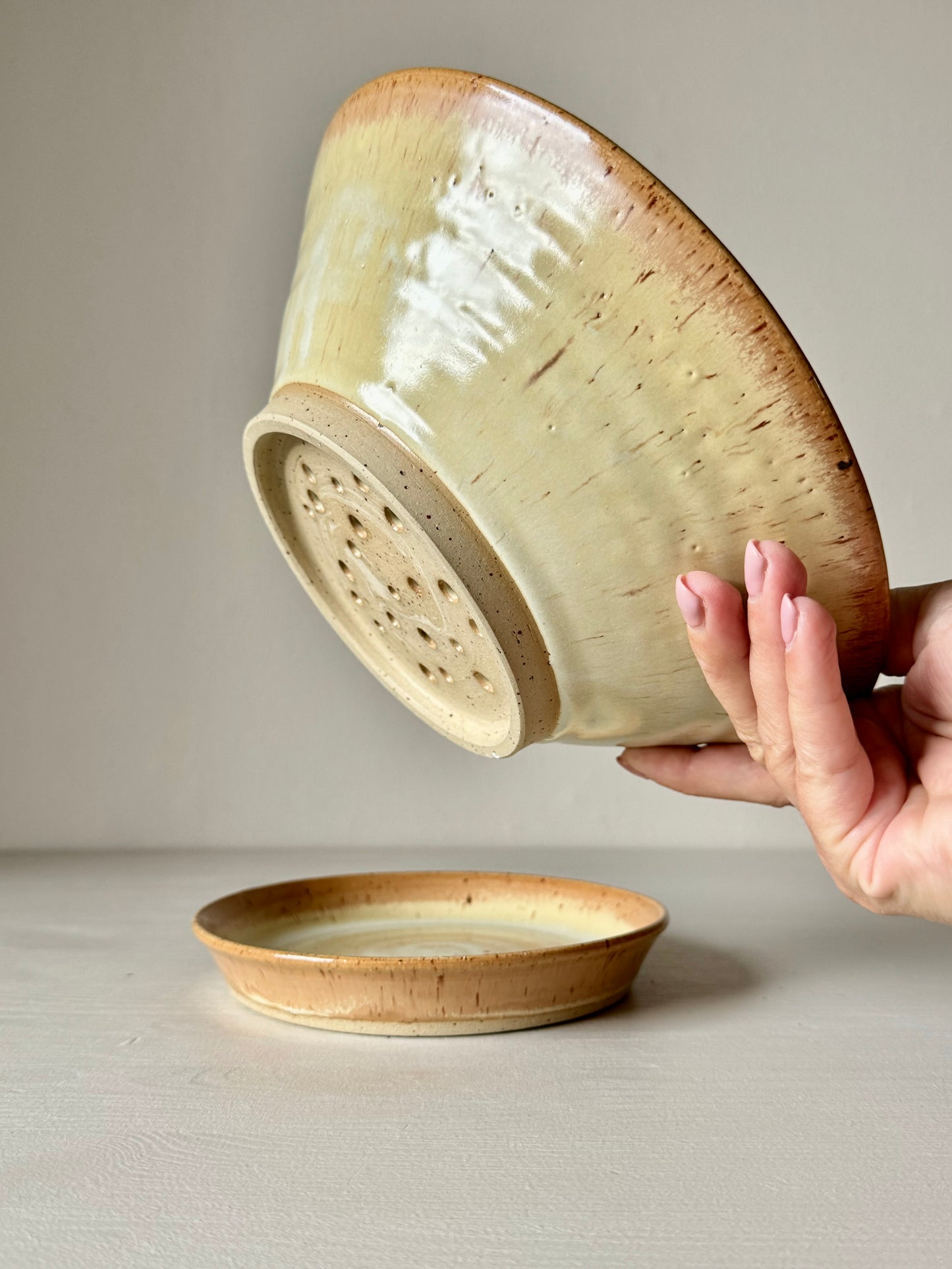  handmade berry bowl and plate 