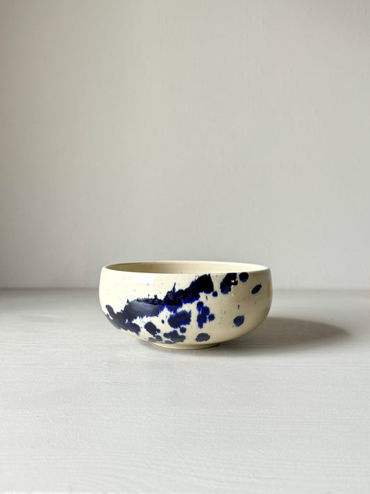 Matcha bowl - Clear glaze & Cobalt blue