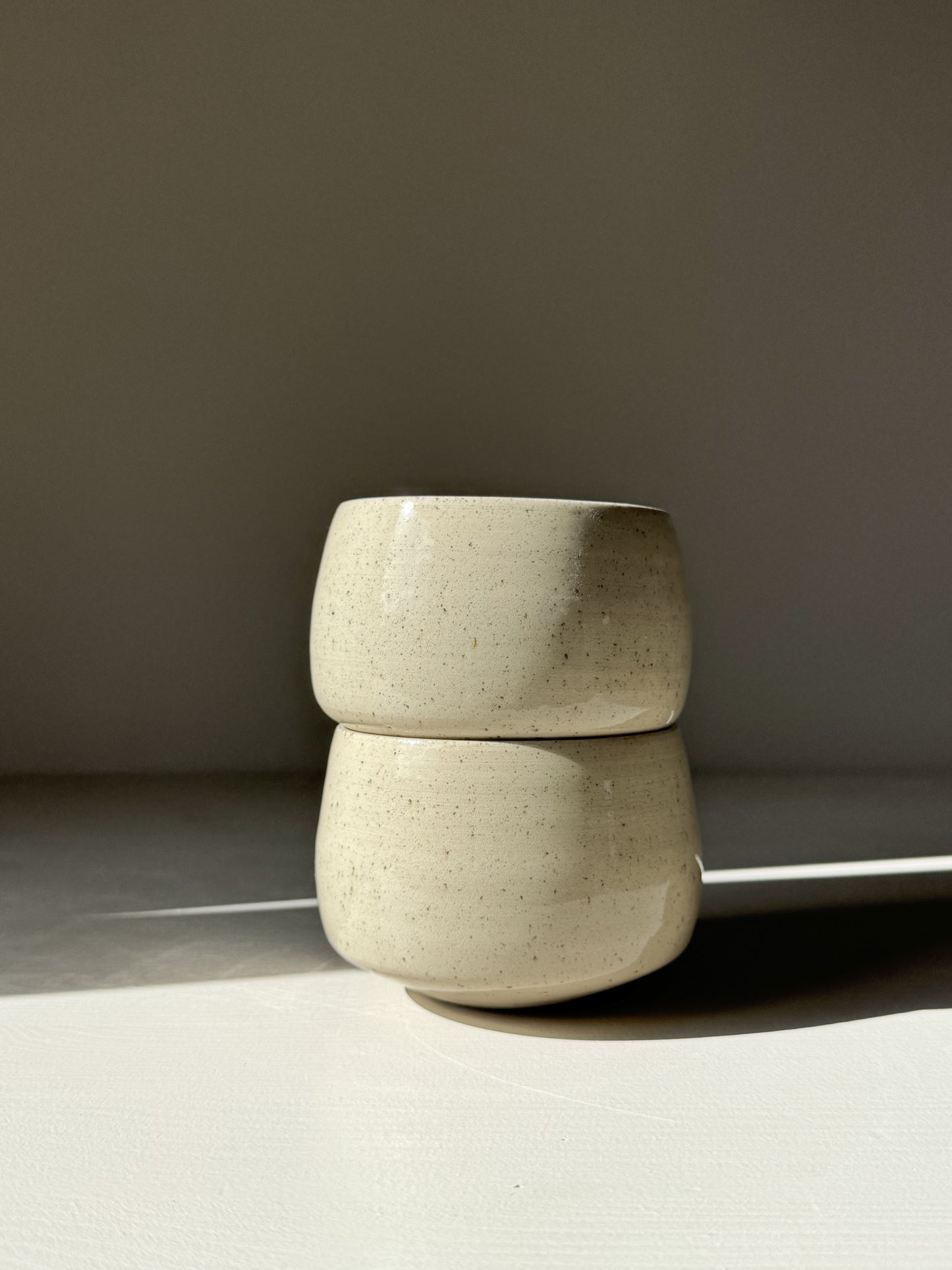 Cups - Speckled Clear Glaze