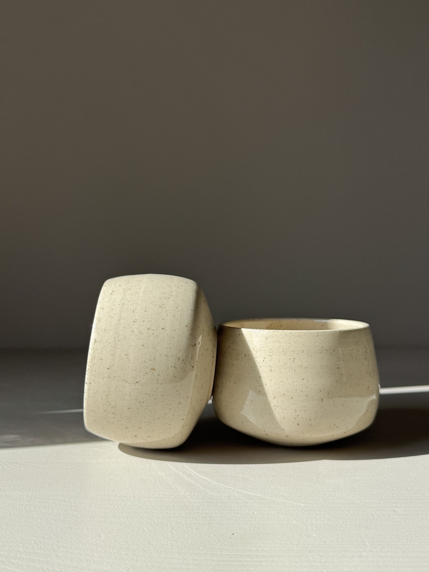 Cups - Speckled Clear Glaze