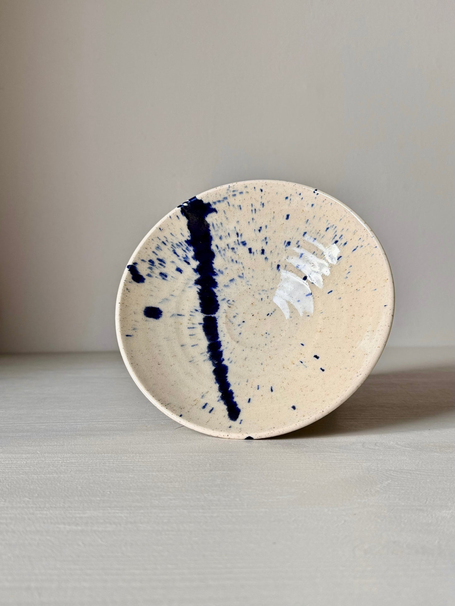 Small plate - Clear glaze & Cobalt Blue