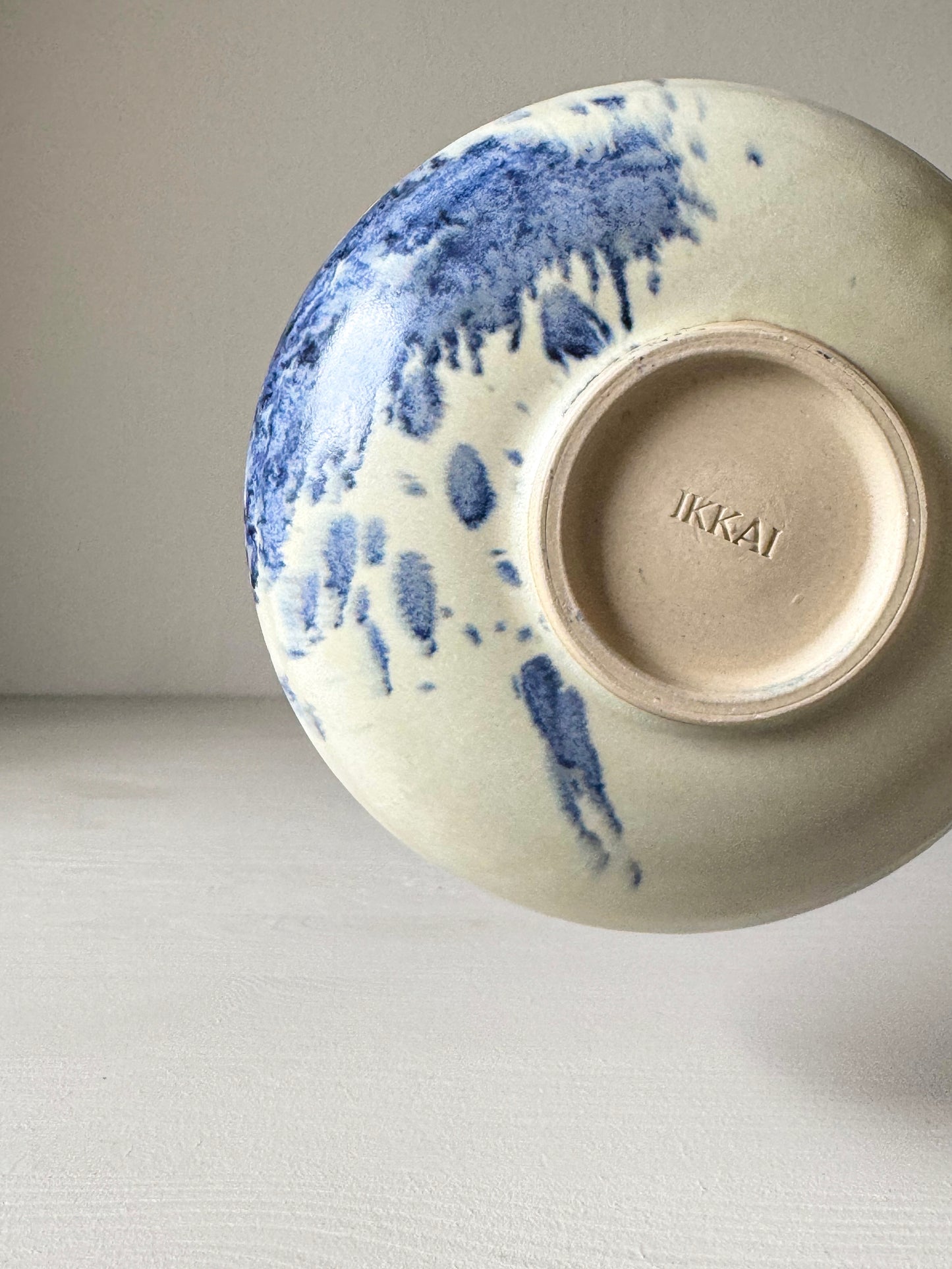 Matcha bowl - Moonstone & Cobalt Blue