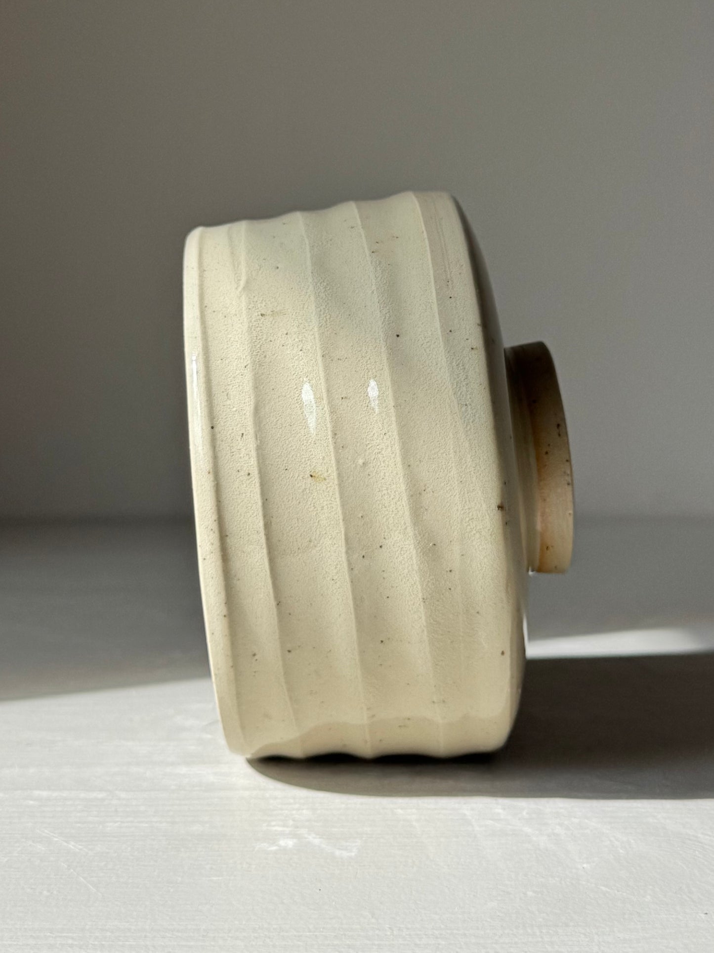 Textured Matcha Bowl - Clear Glaze #01