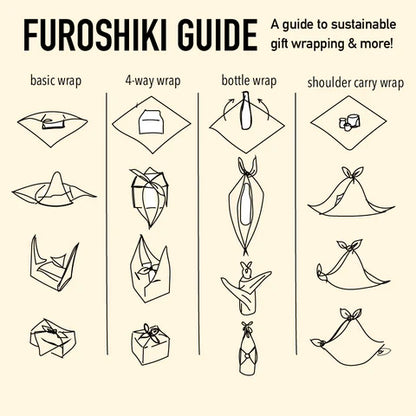 Small Furoshiki - Dark Gray & Blue