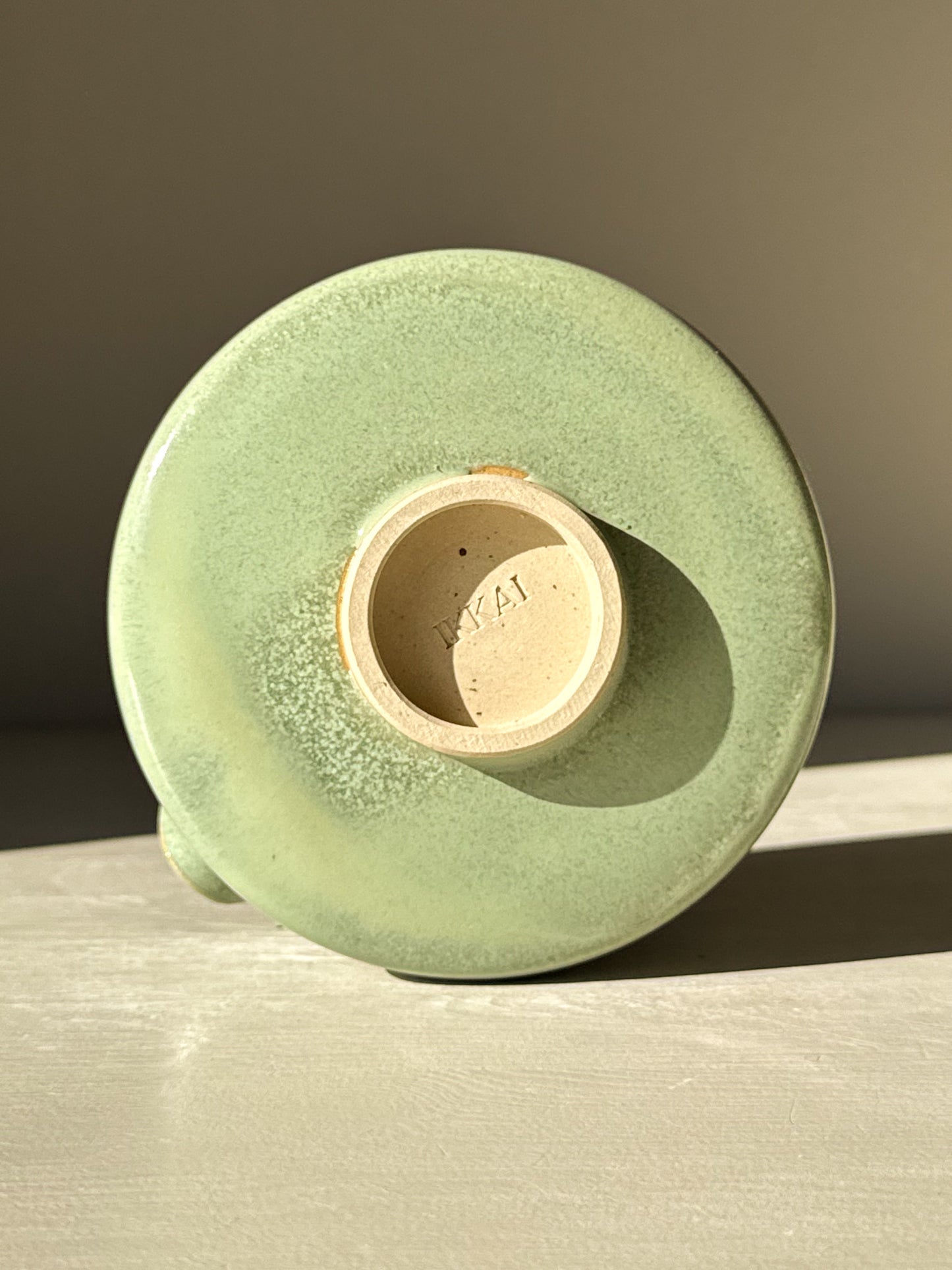 Matcha Kom met Schenktout - Sage Glazuur #01