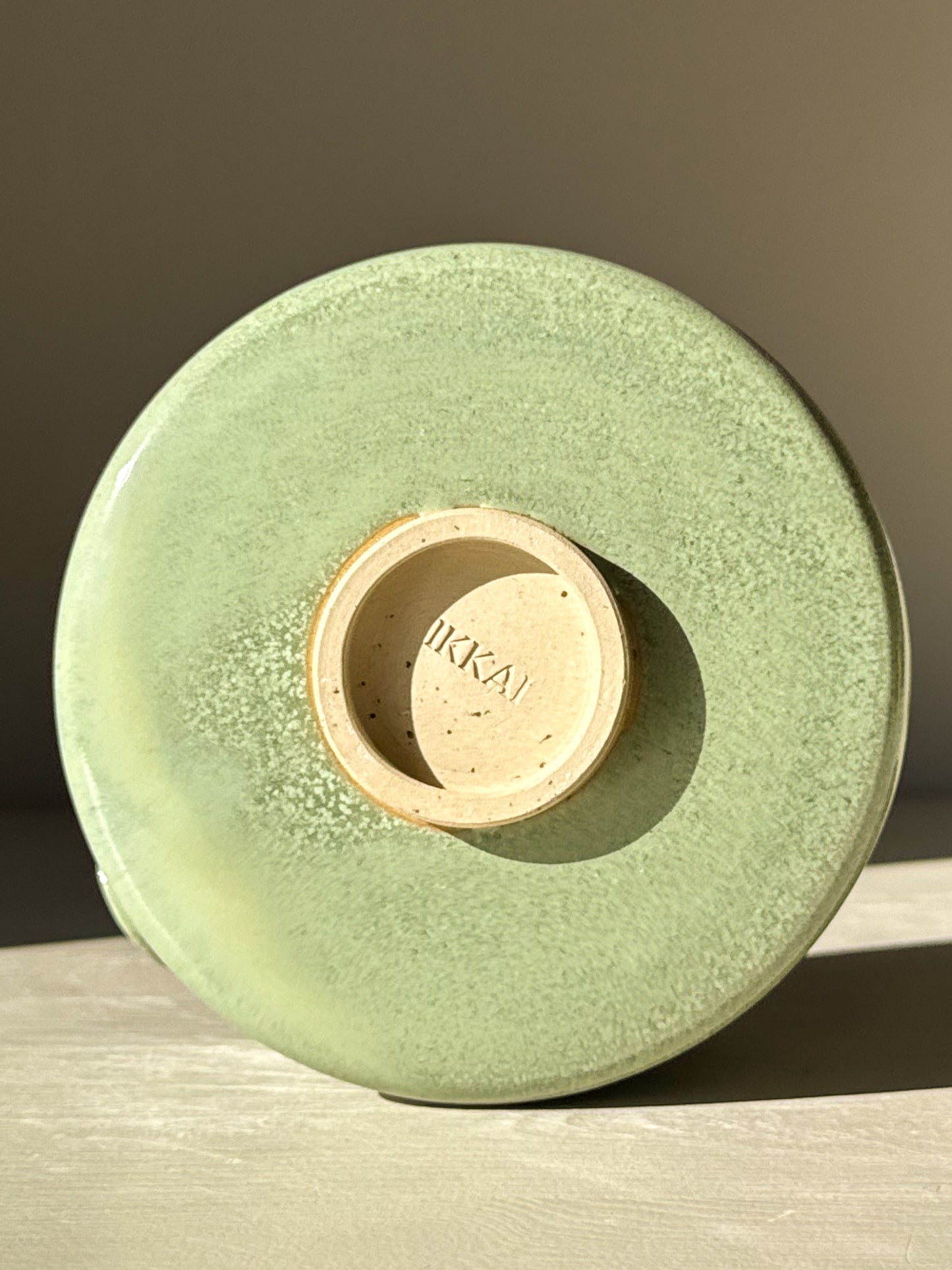 Matcha Kom met Schenktout - Sage Glazuur #03