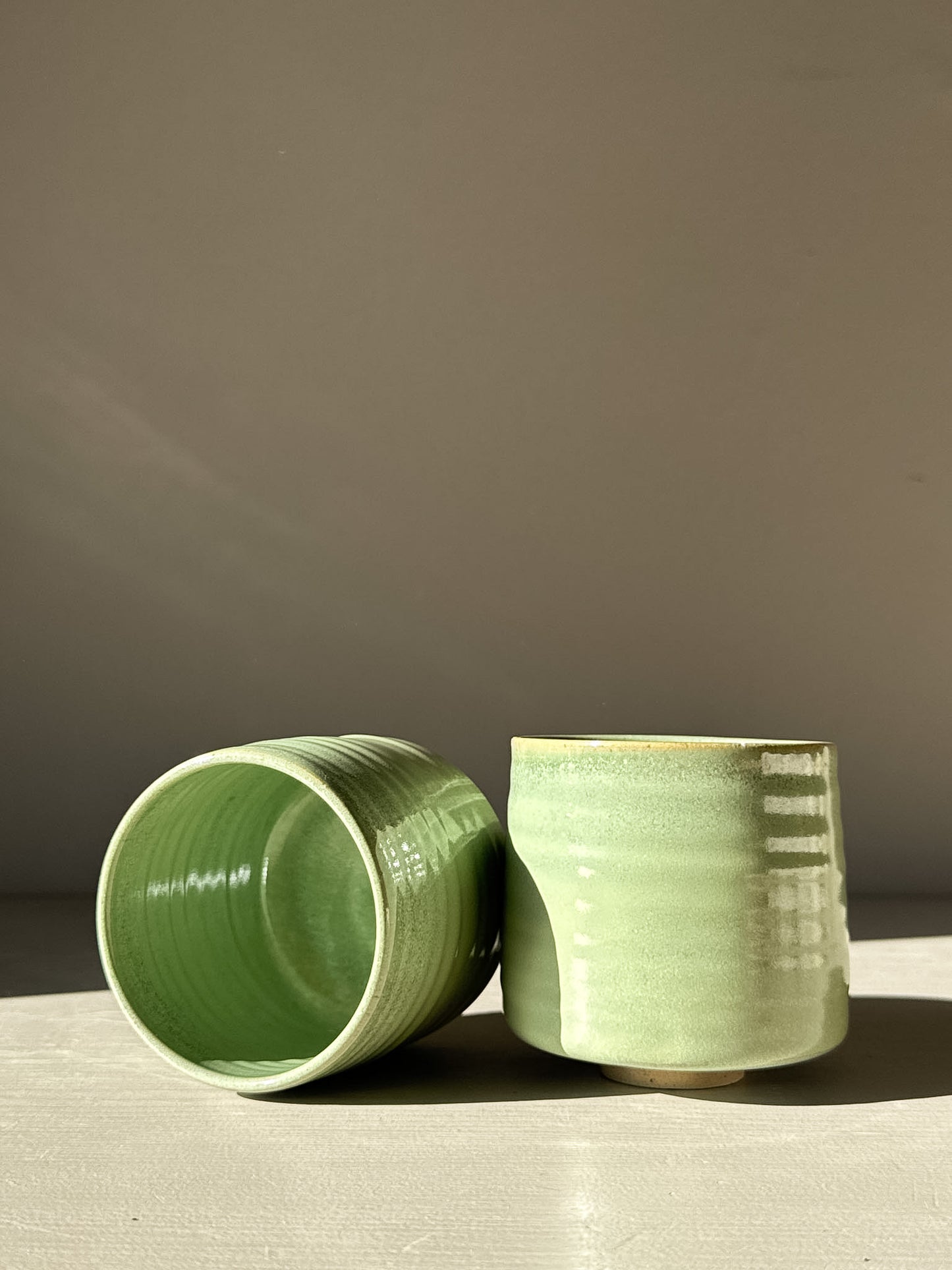Yunomi Kopjes - Sage Glazuur