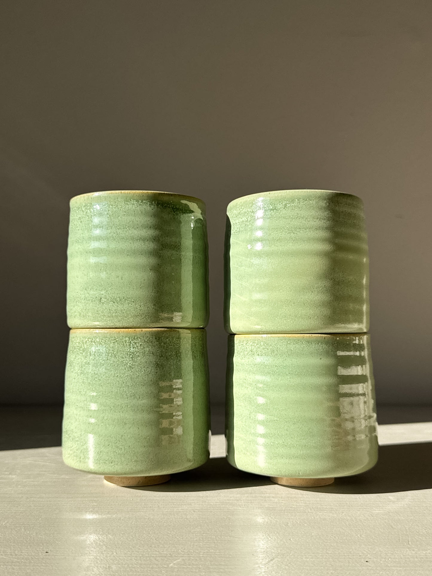 Yunomi Kopjes - Sage Glazuur