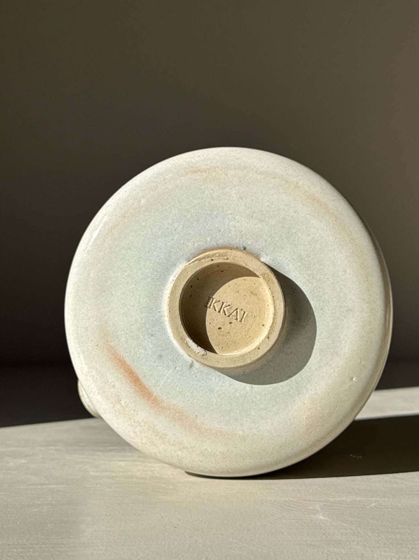 Matcha Bowl - Pale Blue with soft glaze and unique base design