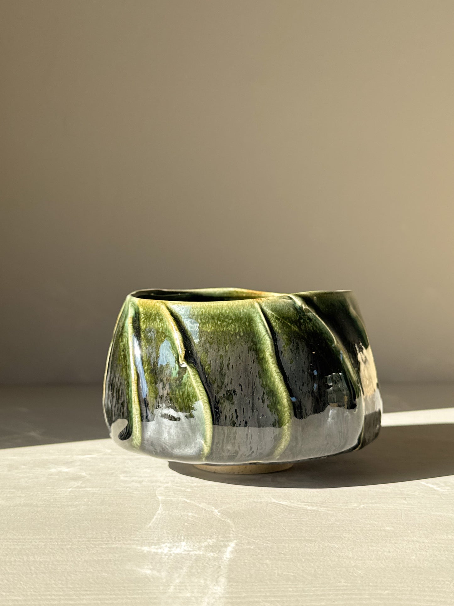 Textured Matcha Bowl - Hinoki #02