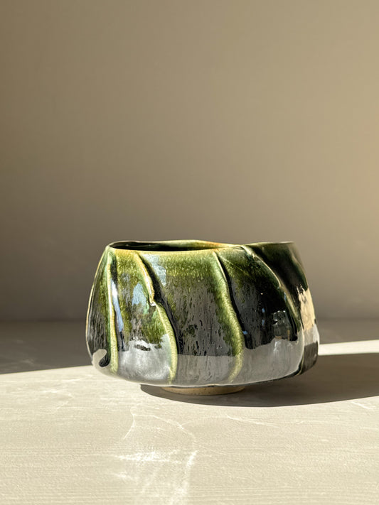 Gestructureerde Matcha Kom - Hinoki Serie #02