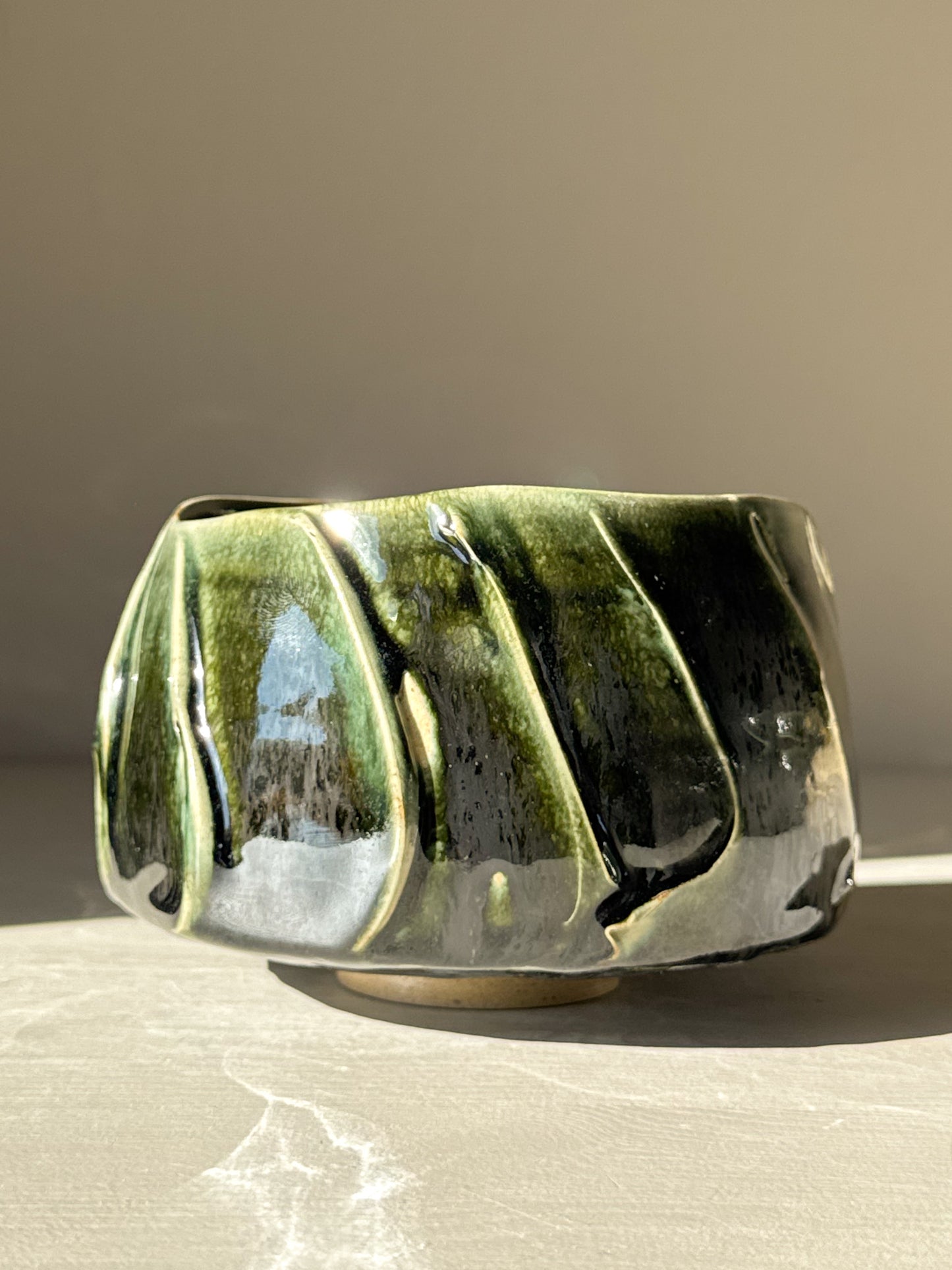 Textured Matcha Bowl - Hinoki #02