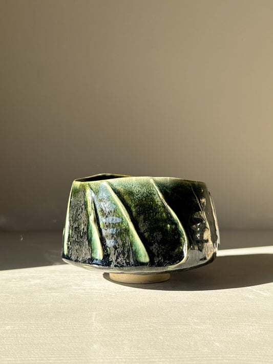 Gestructureerde Matcha Kom - Hinoki Serie #01