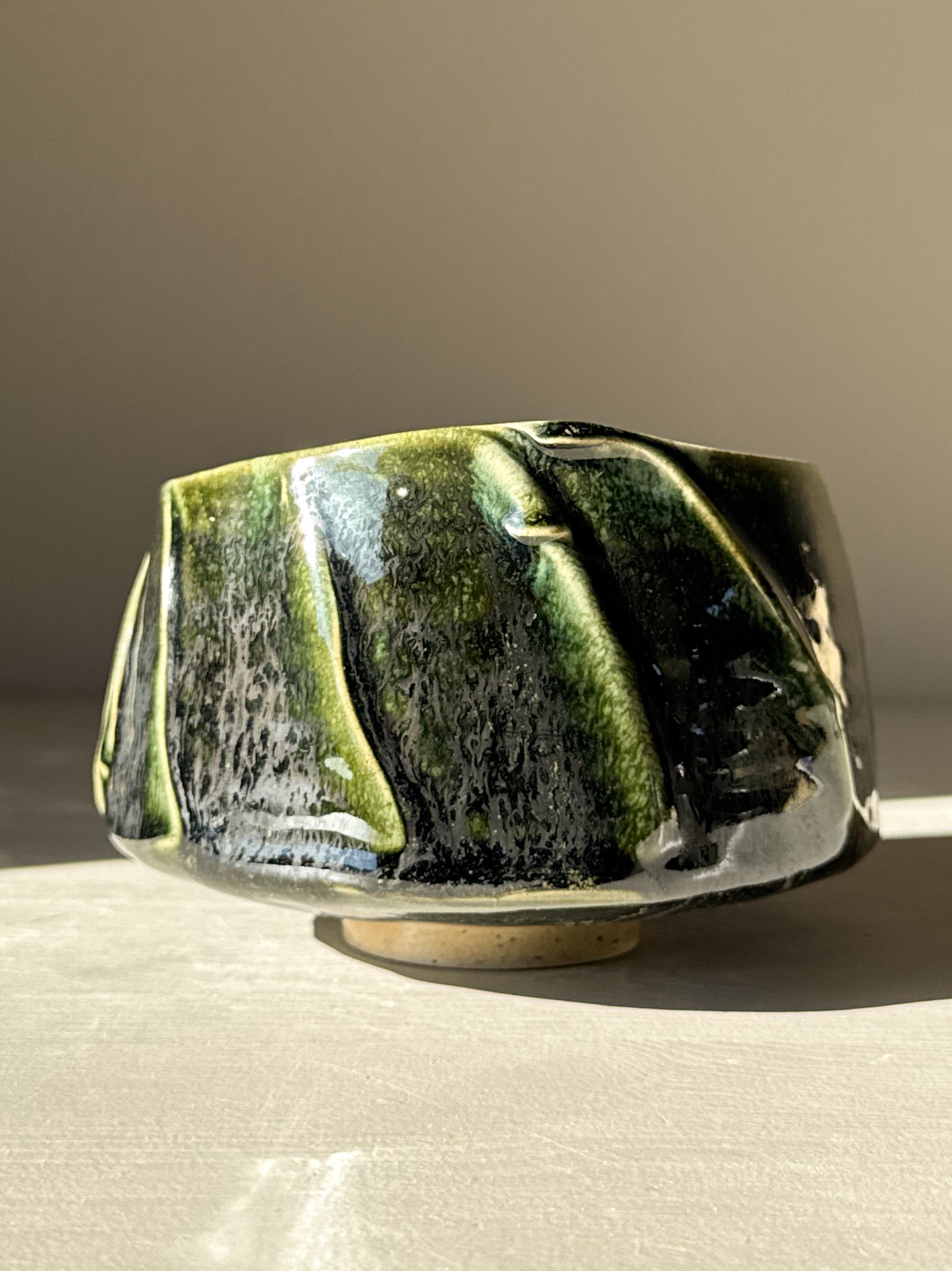 Textured Matcha Bowl - Hinoki #01