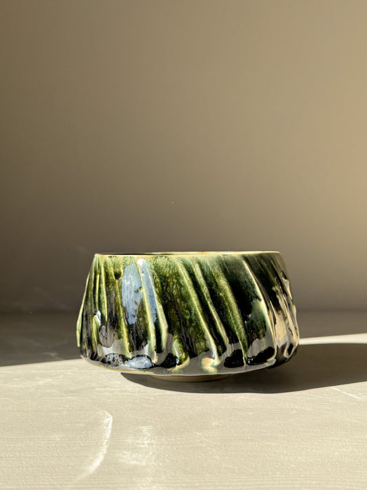 Gestructureerde Matcha Kom - Hinoki Serie #03