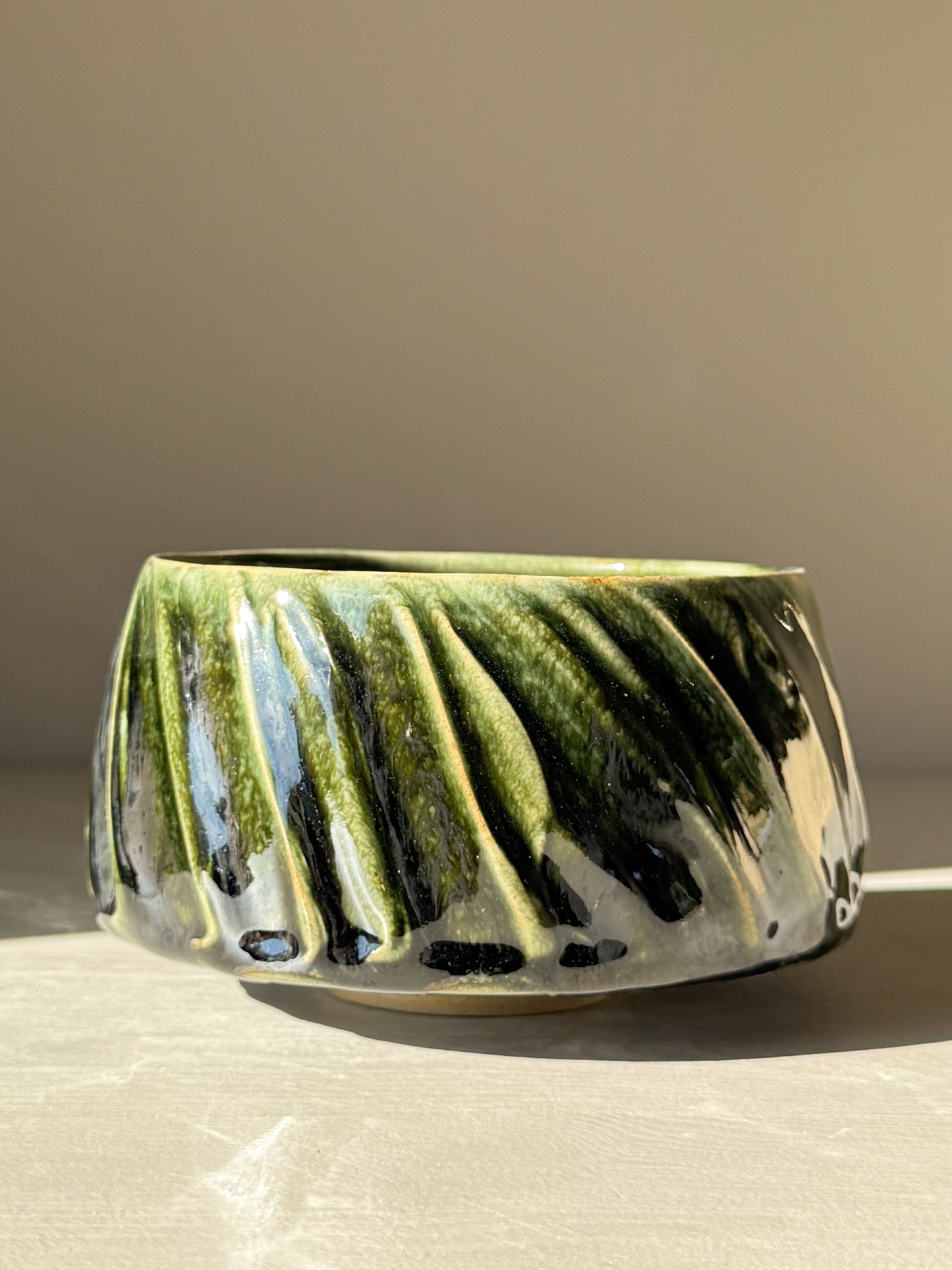 Textured Matcha Bowl - Hinoki #03