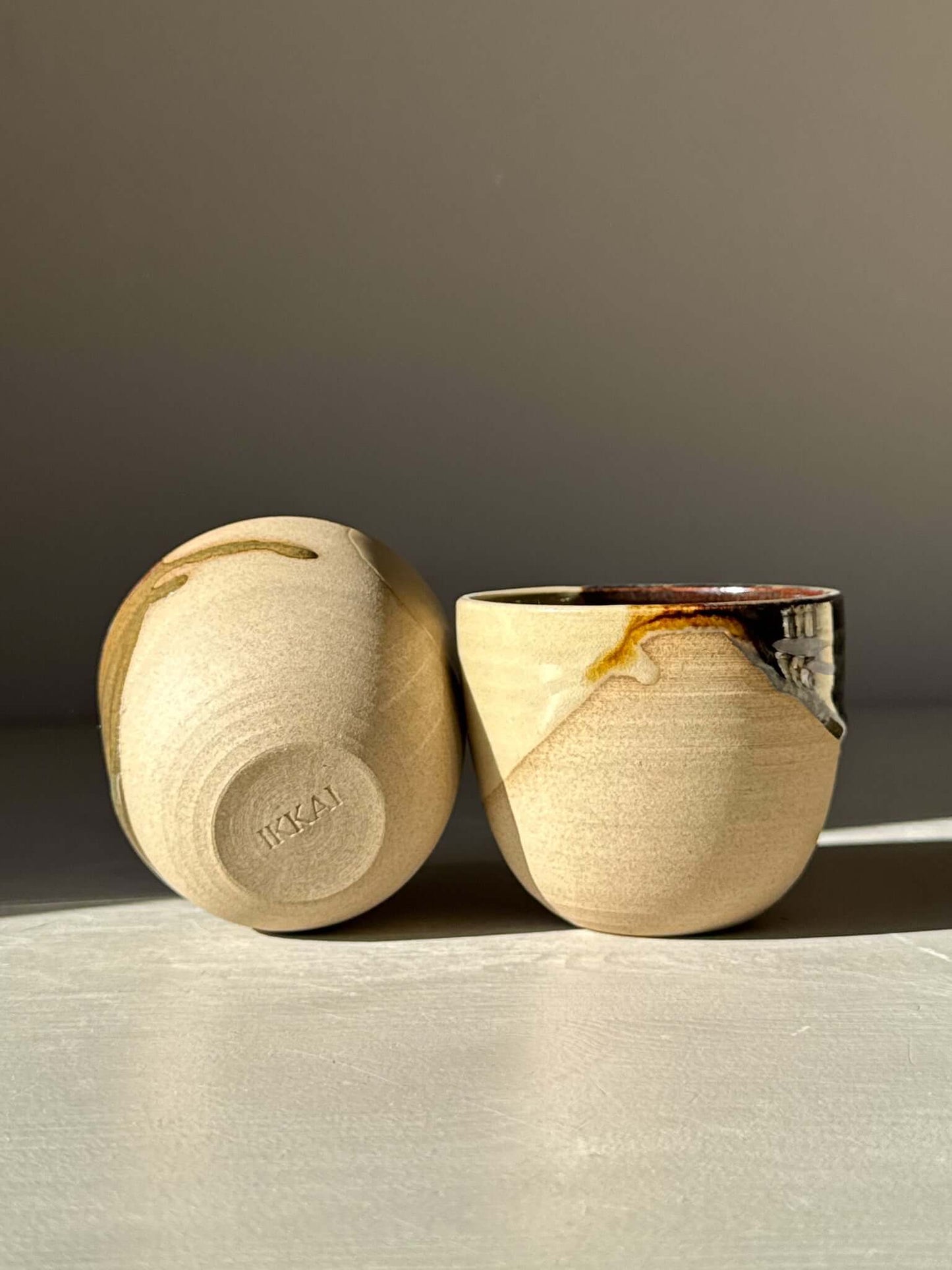 Espresso Cup - Inyo Series showcasing earthy tenmoku glaze and warm clay with unique finishes.