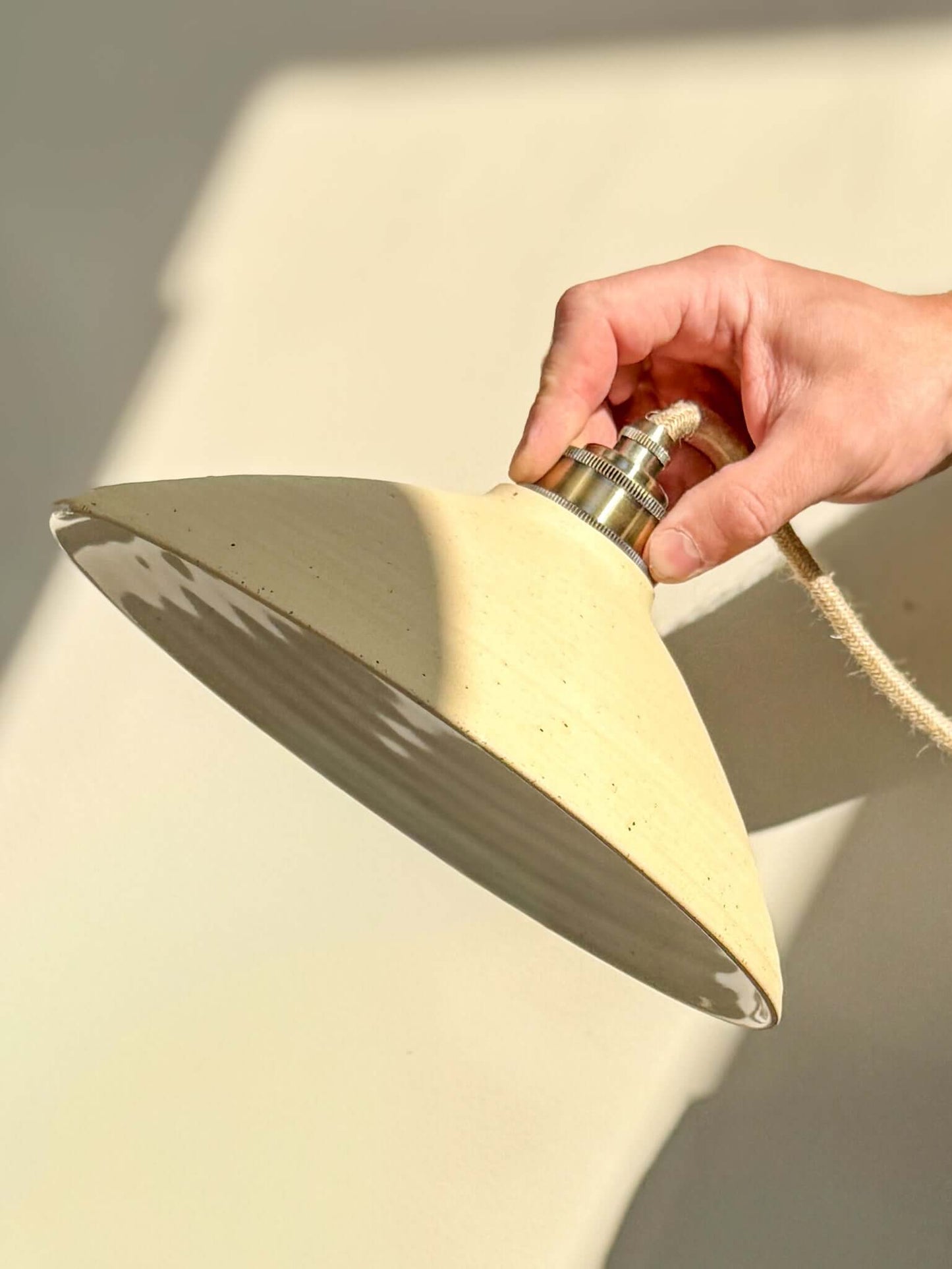 Keramische Lampenkap – Half Glanzend Wit Glazuur #01