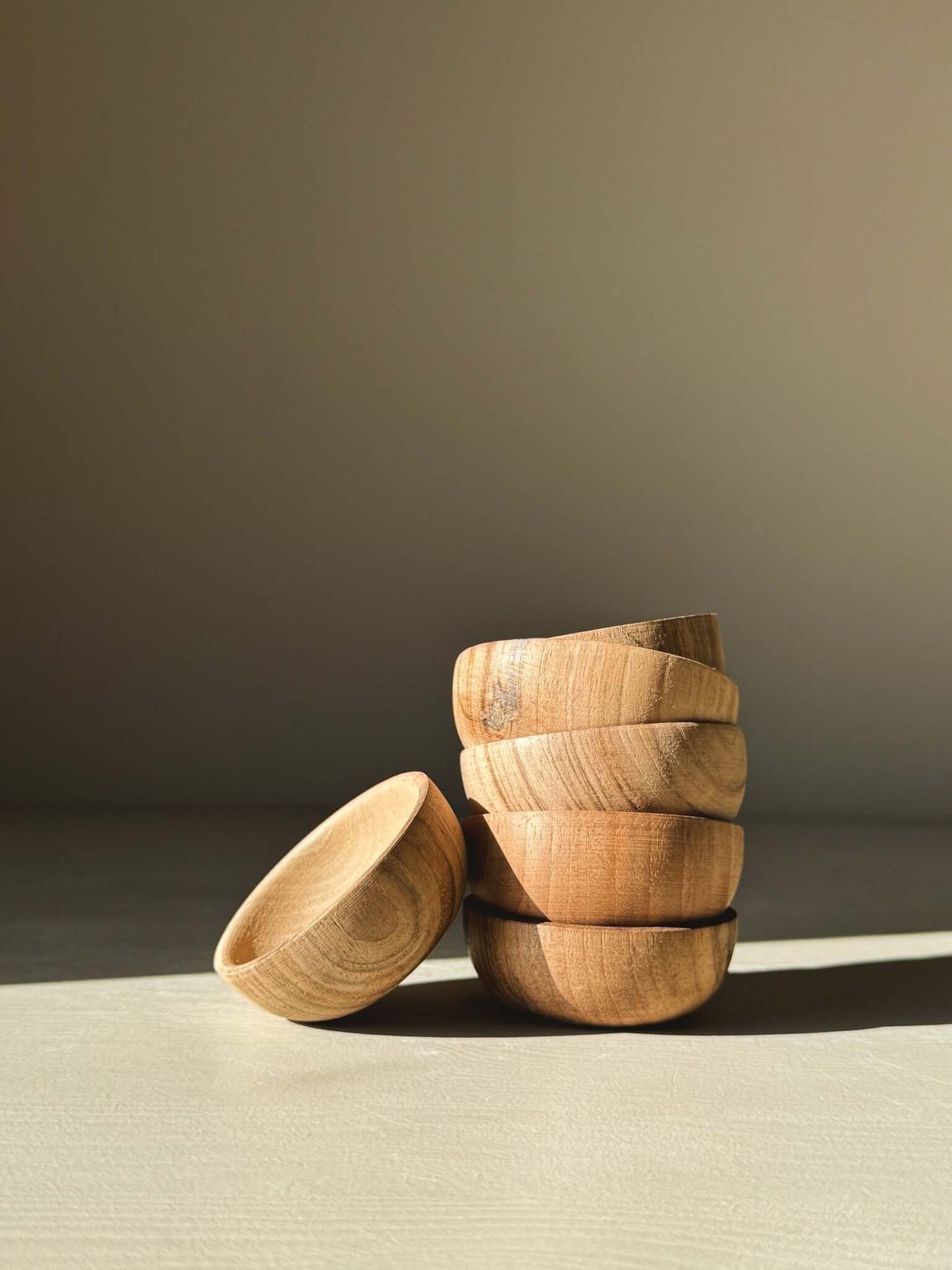 Handgesneden Walnoot Houten kommetje