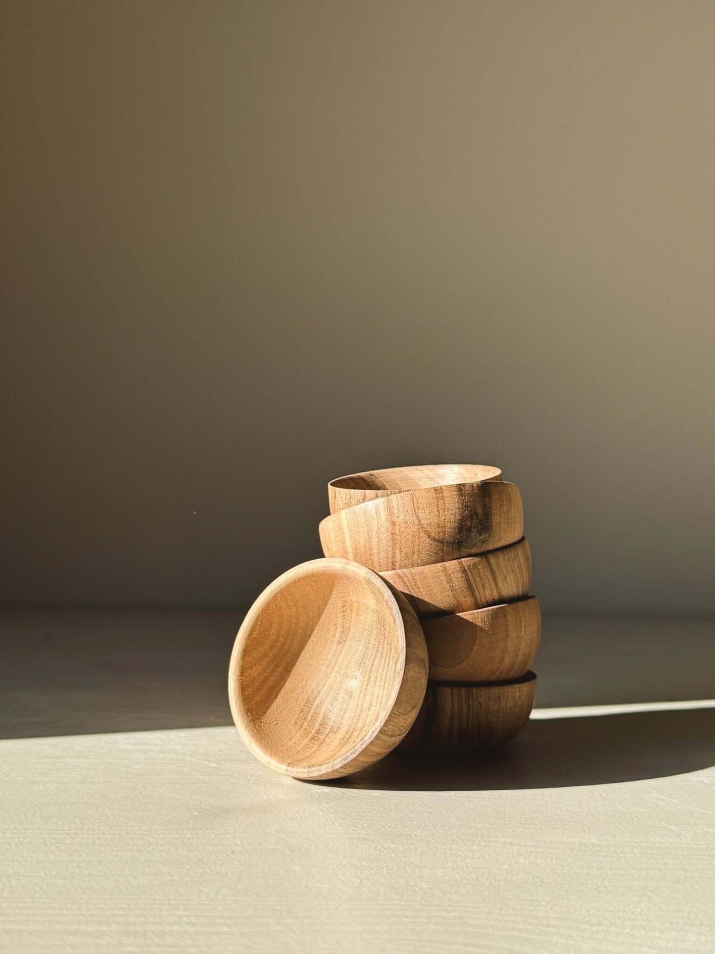 Handgesneden Walnoot Houten kommetje