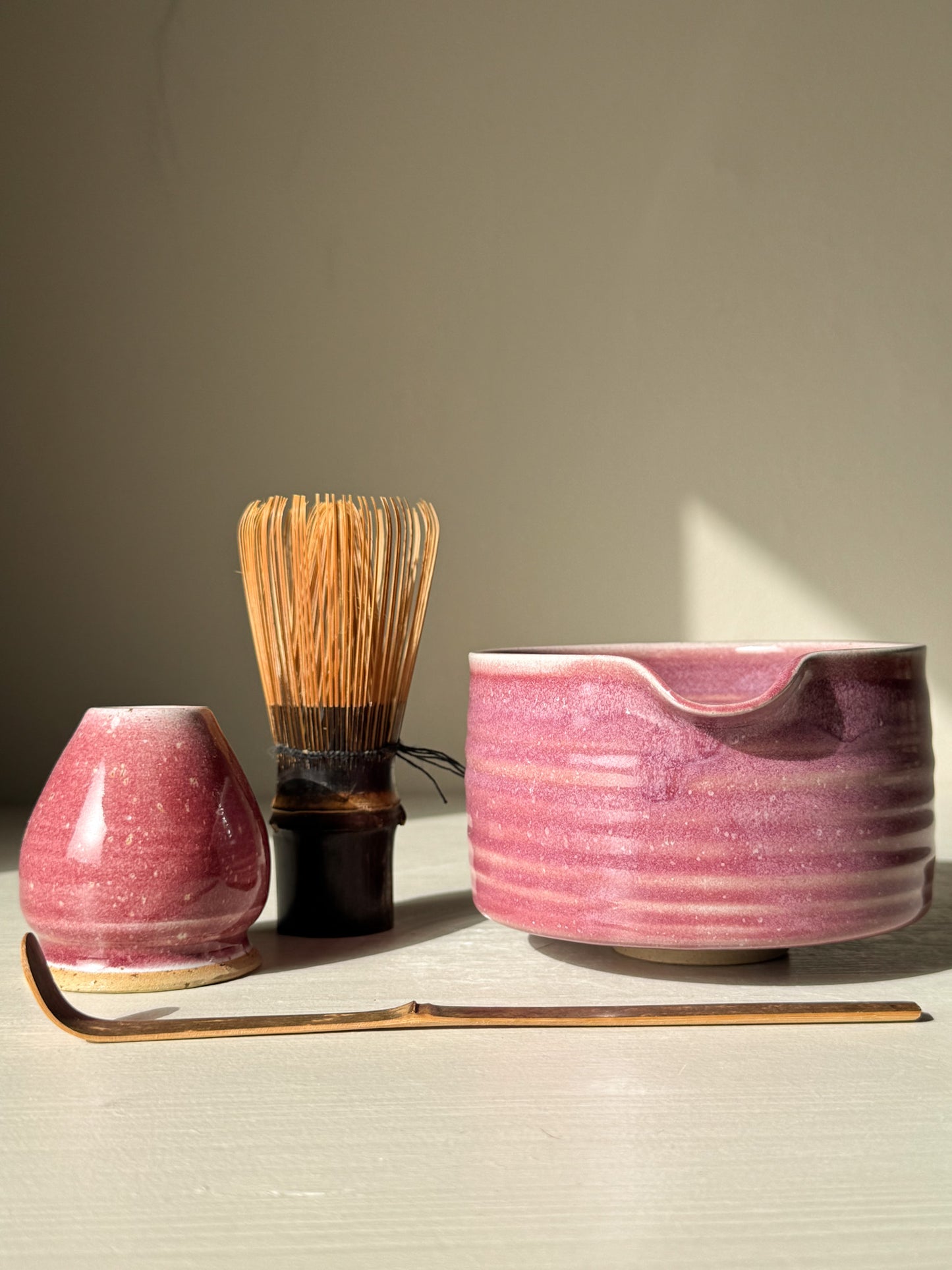 Matcha Bowl with Spout - Ume Series #04