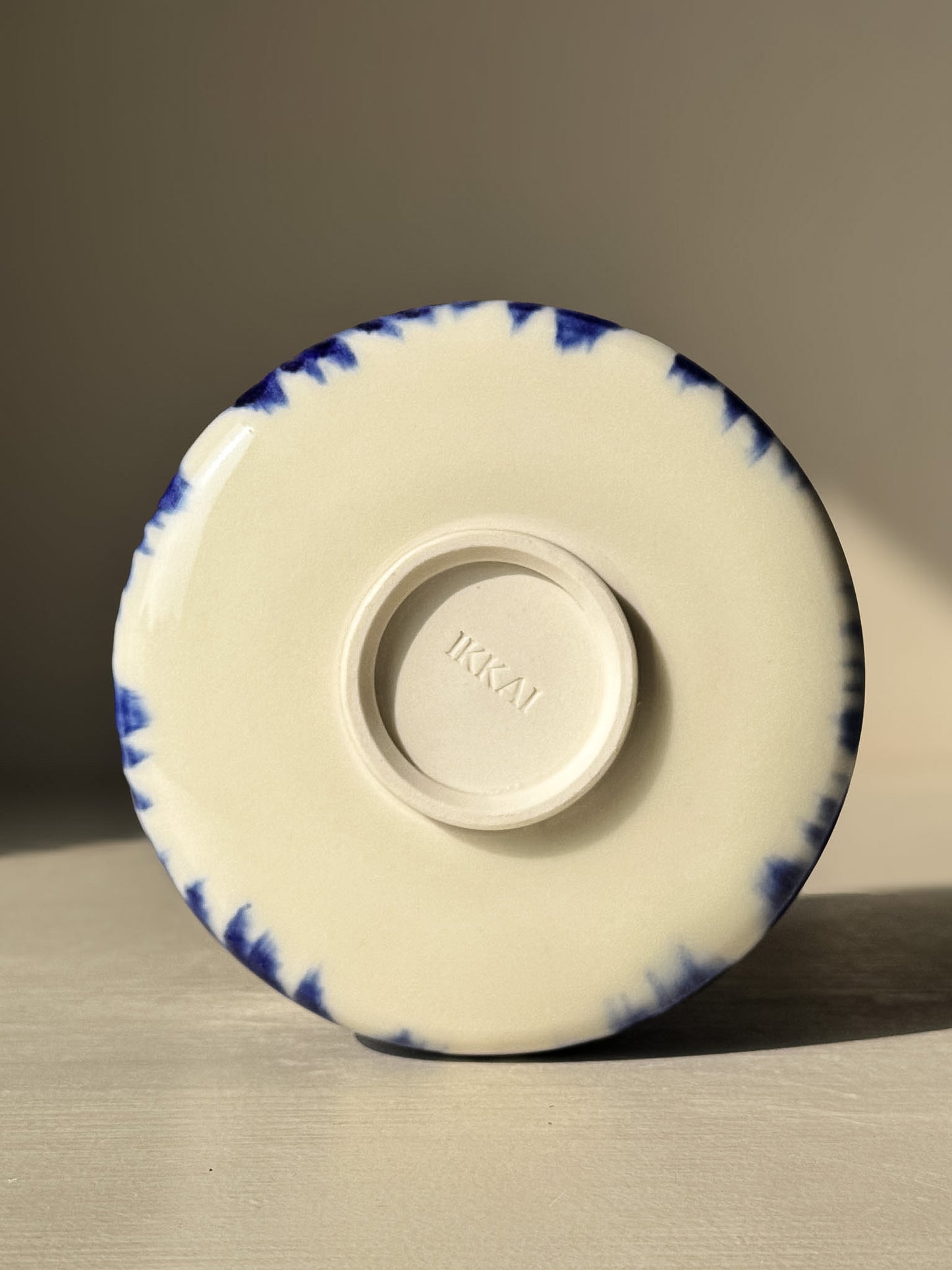 Porcelain Matcha Bowl – Cobalt & Gold Lustre #01