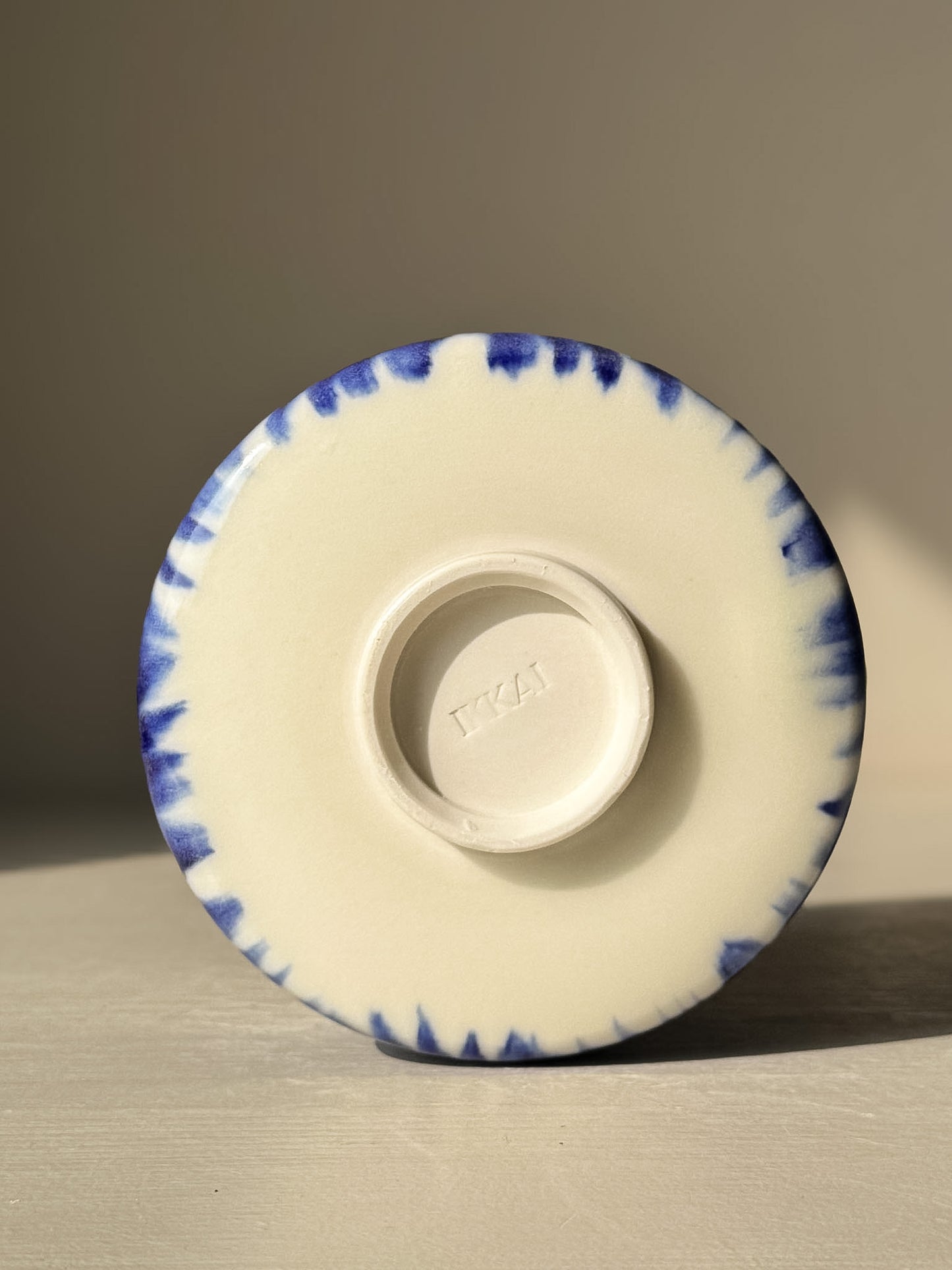 Porcelain Matcha Bowl – Cobalt & Gold Lustre #02