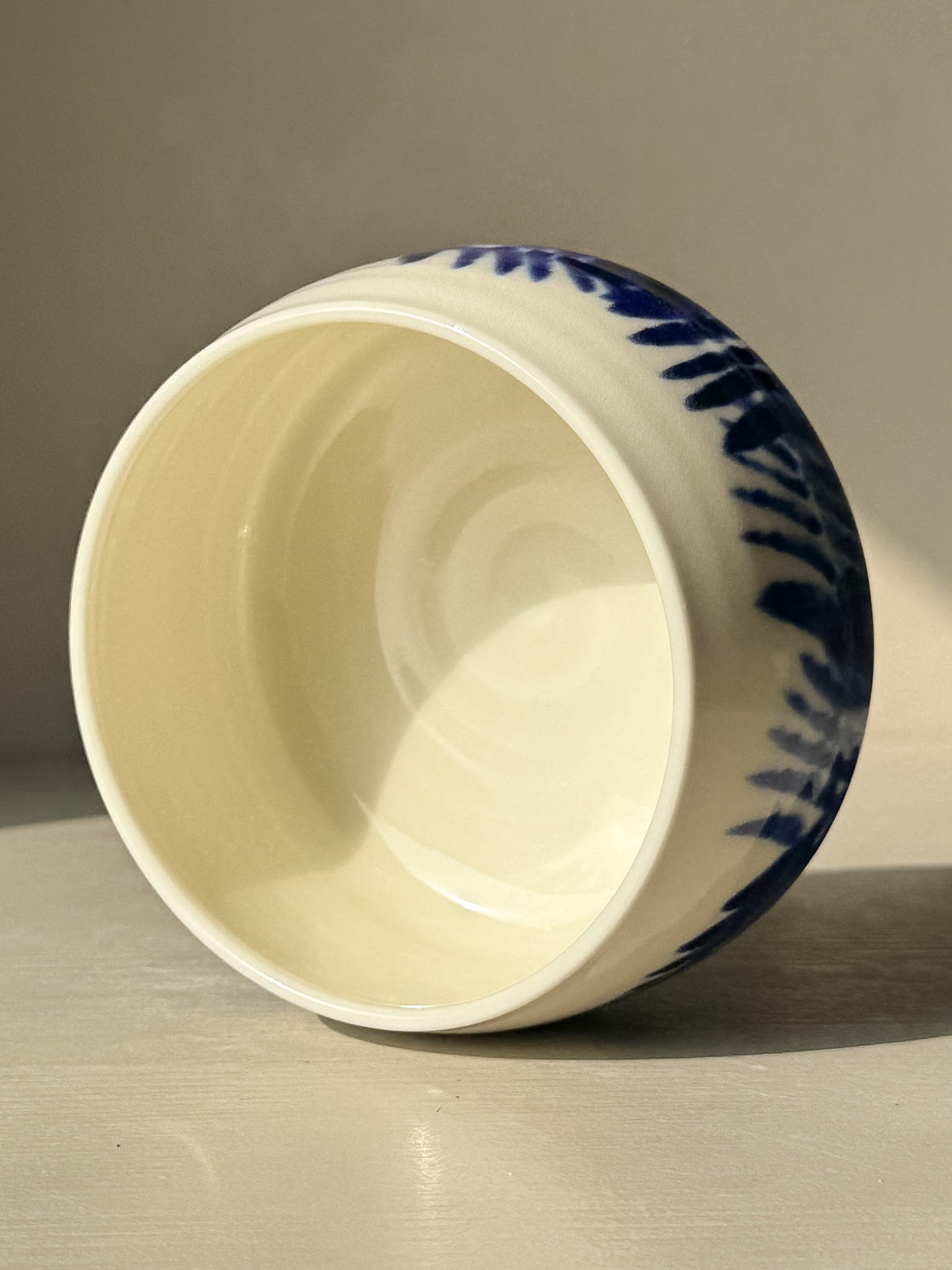 Porcelain Matcha Bowl – Cobalt & Gold Lustre #05