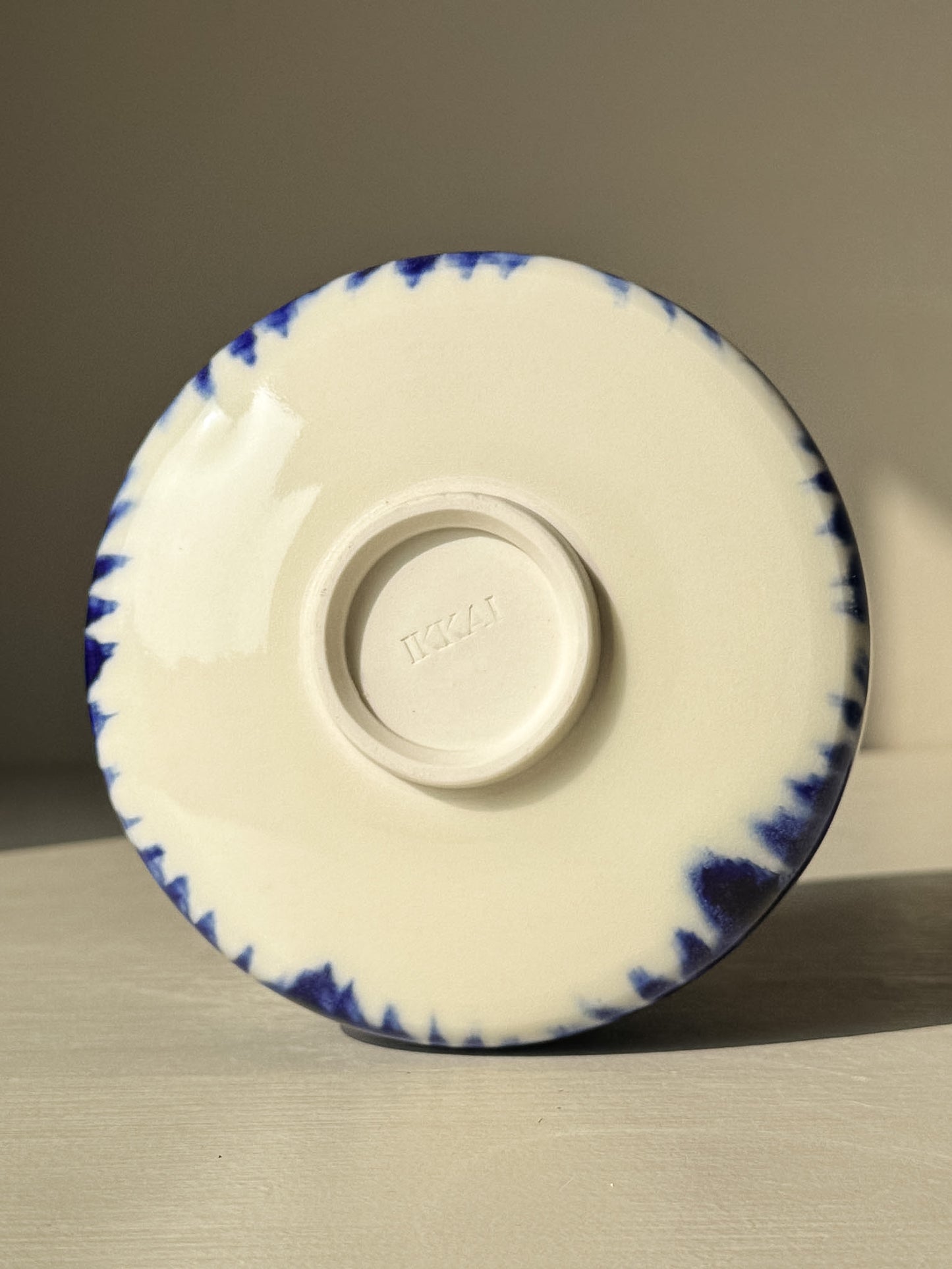Porcelain Matcha Bowl – Cobalt & Gold Lustre #05