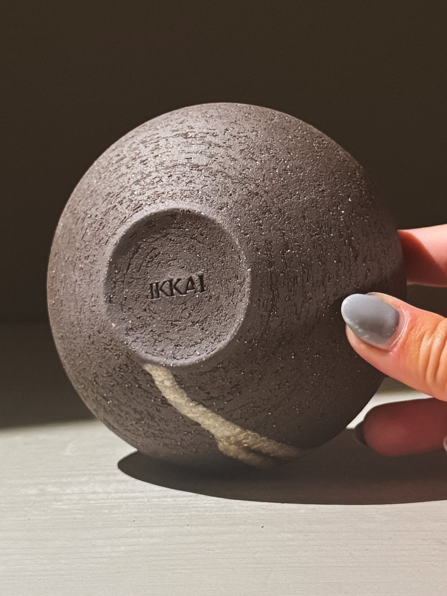 Orb Vase – Yuki Black #10 base showing unique glaze and design details.