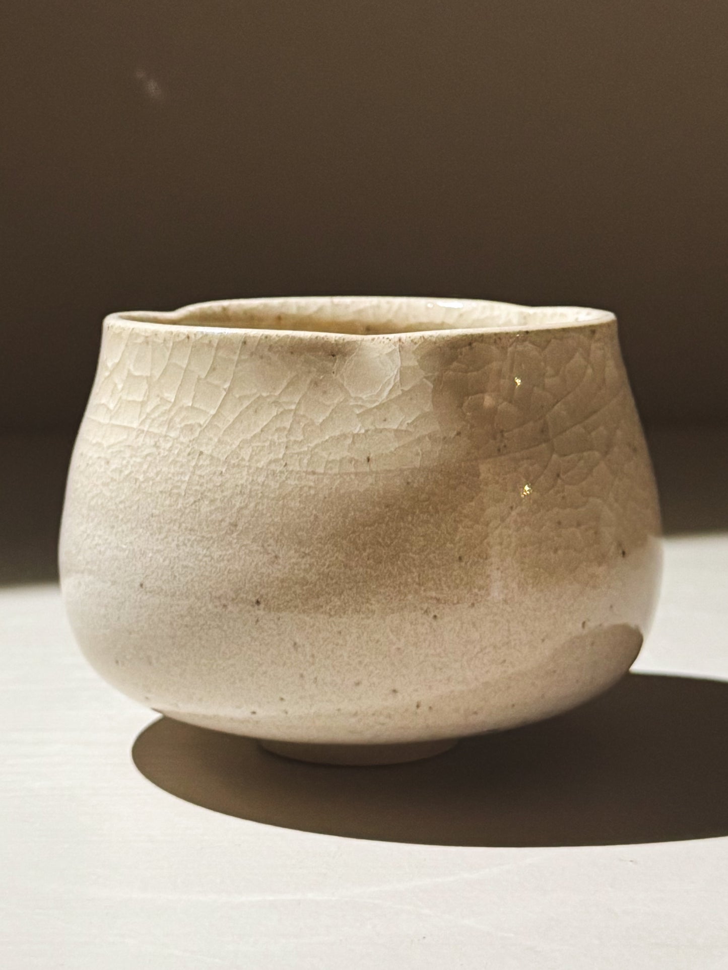 Yunomi Cup - Kannyū Series  #10 featuring a delicate crackle glaze and softly flowing rim.