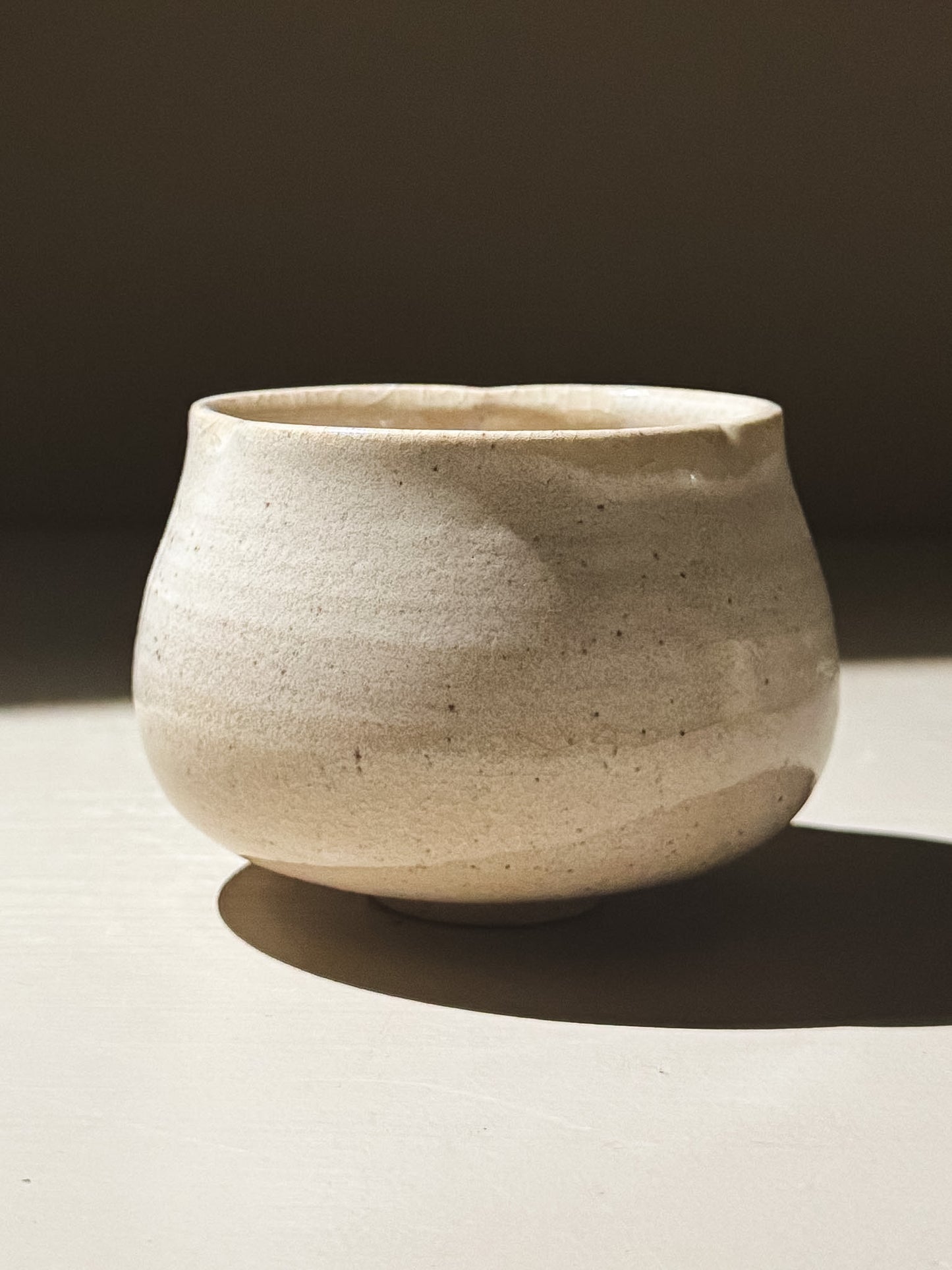 Yunomi Cup - Kannyū Series  #11 showing a wheel-thrown cup with a smooth, transparent crackle glaze.
