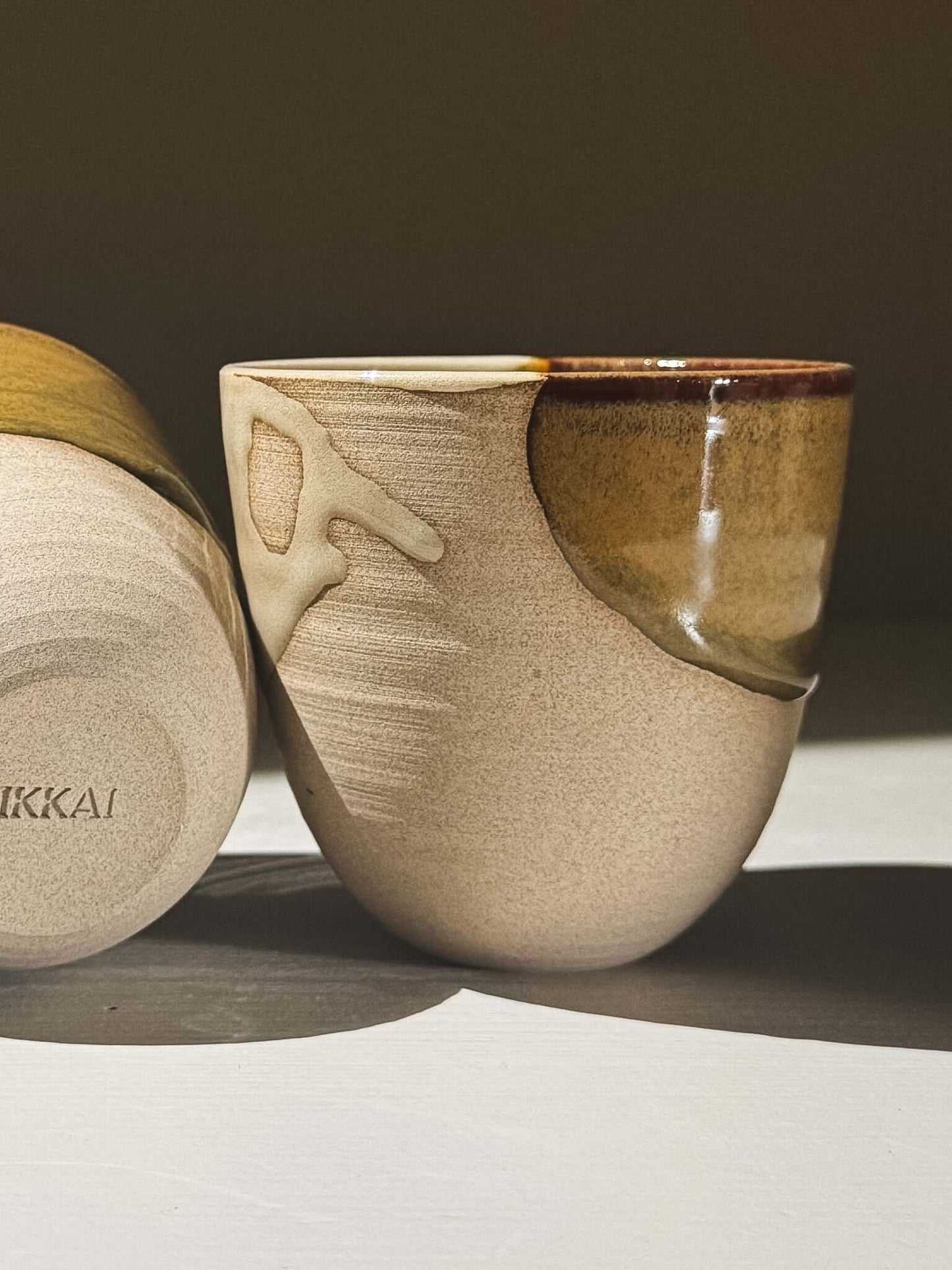 Stackable Latte Cups - Inyo featuring a soft, rounded design with glossy glazes and a handmade feel.