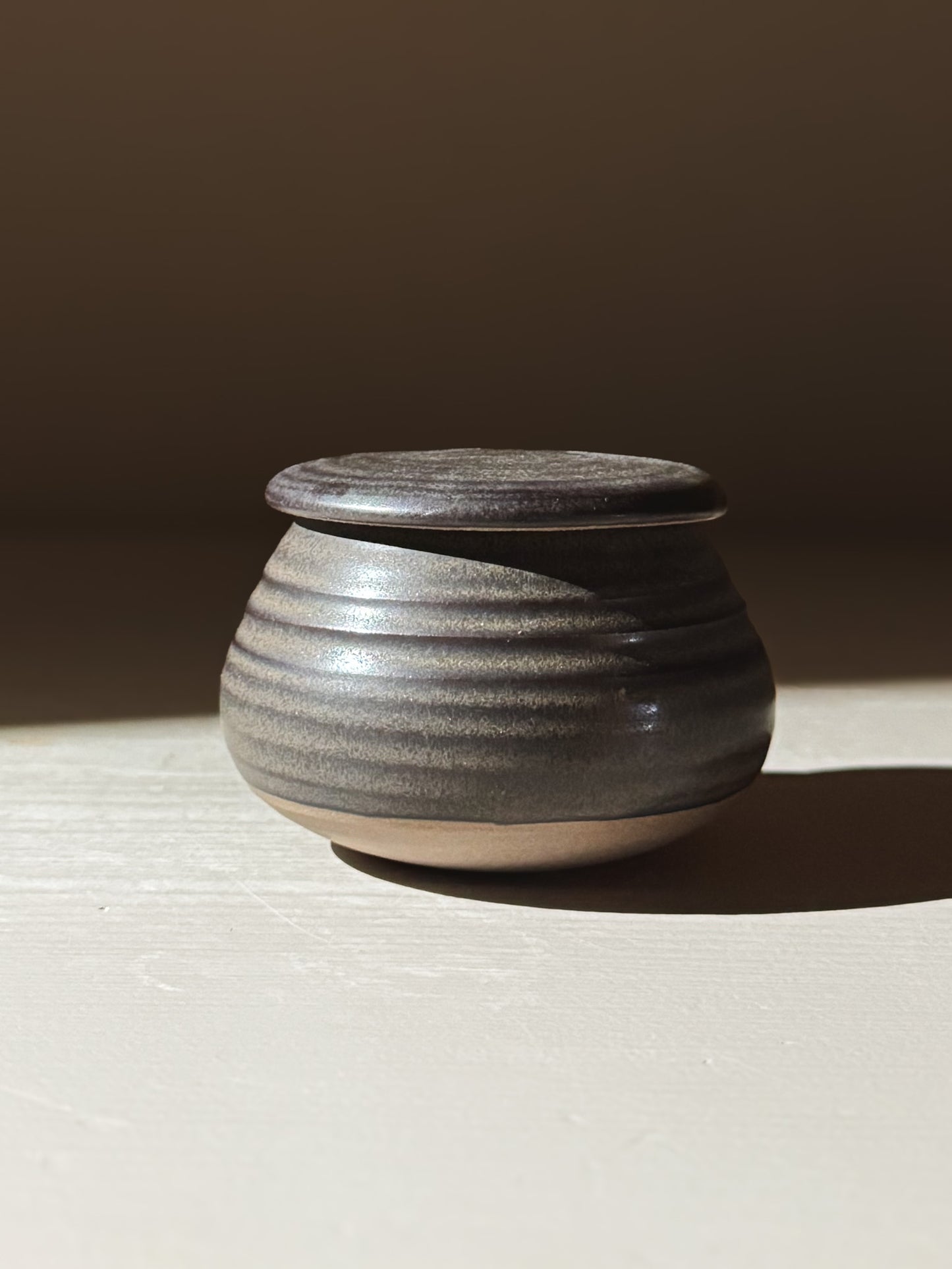 Lidded Jar - Black Truffle #03
